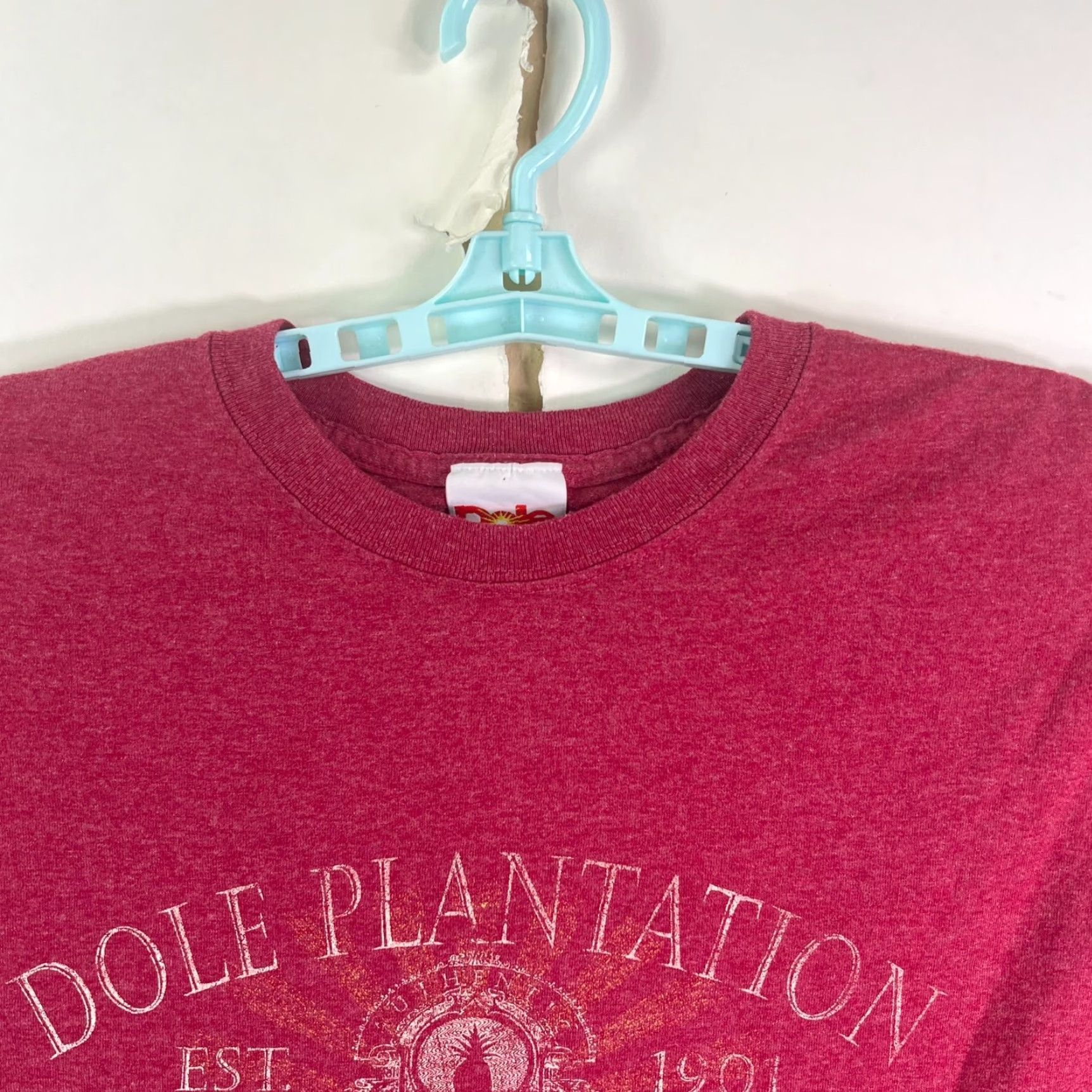 Vintage Dole T-Shirt Mens Shirt XL Red Dream 90s Hawaii Logo Vintage Short Sleeve Cotton Knit Size US XL / EU 56 / 4 - 3 Thumbnail