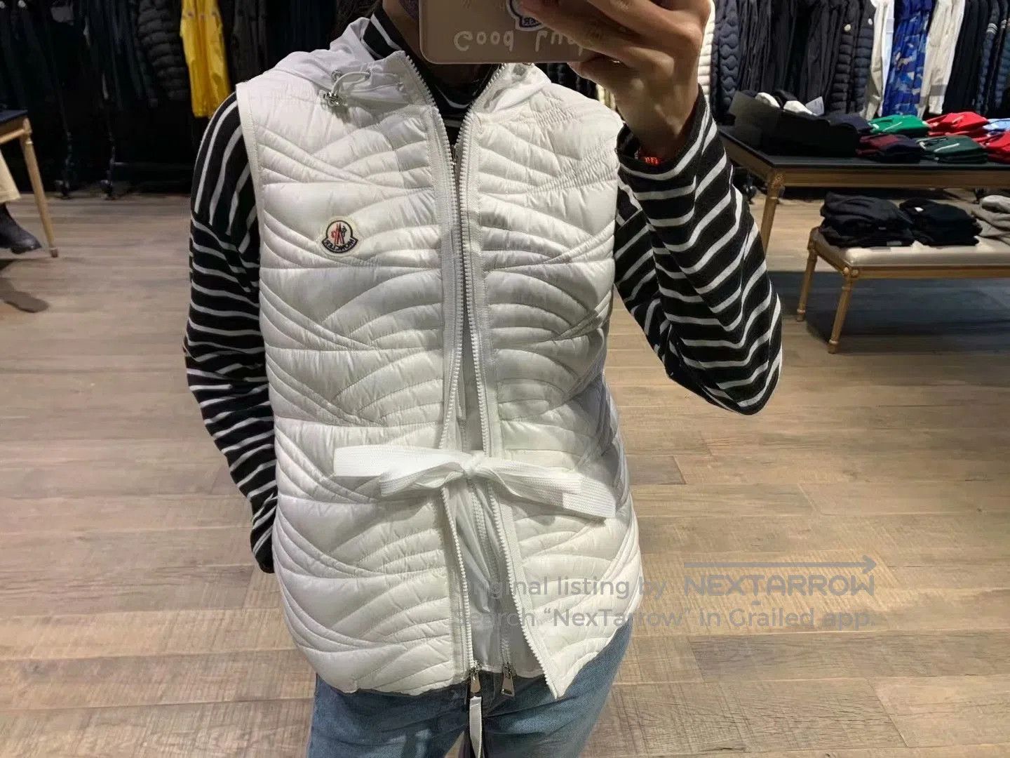 Moncler Moncler White Down Vest. Size M / US 6-8 / IT 42-44 - 6 Thumbnail