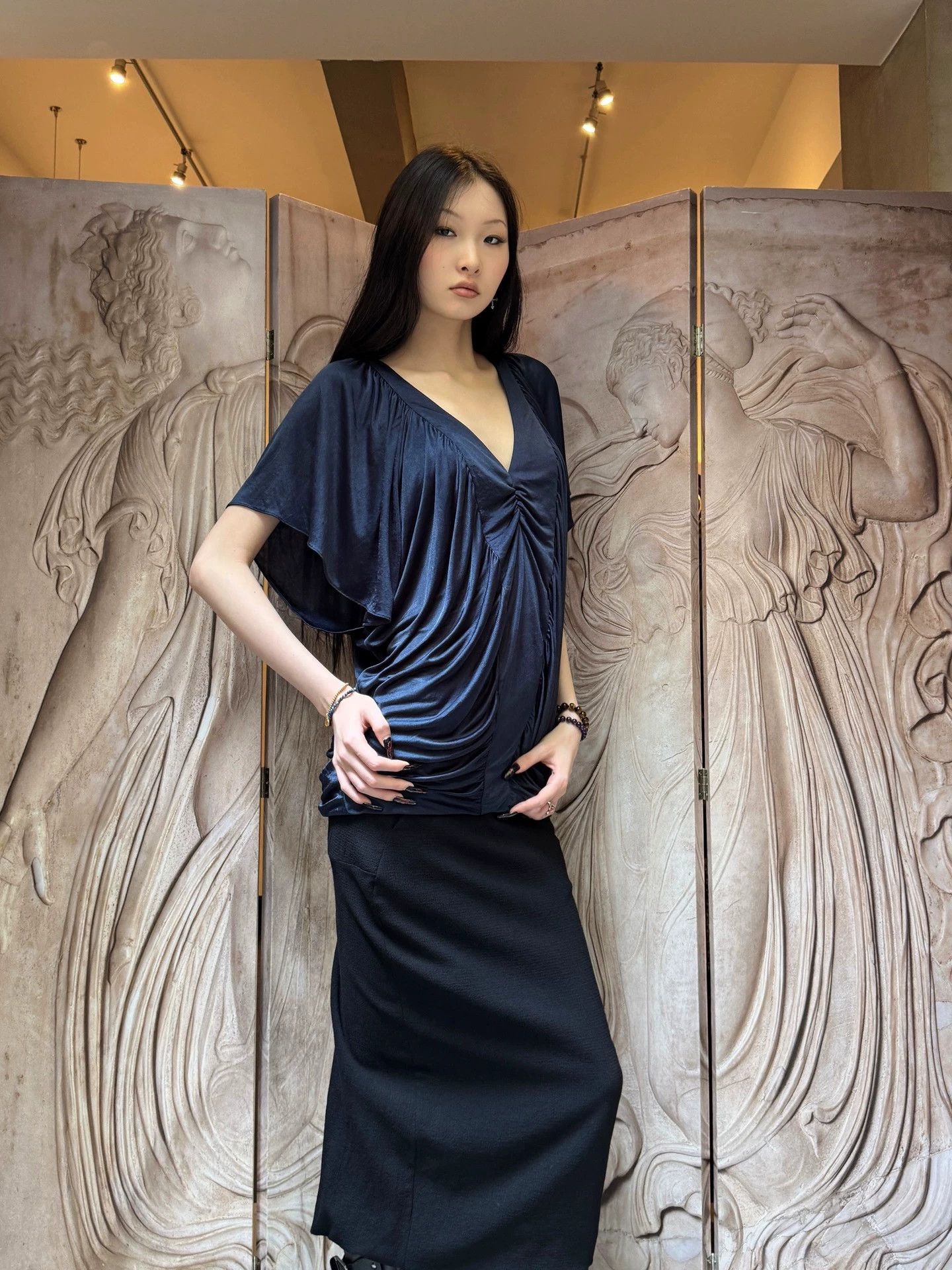 Helmut Lang Helmut Lang Vintage Sheen Drape Multi-Layered Top S Size S / US 4 / IT 40 - 3 Thumbnail
