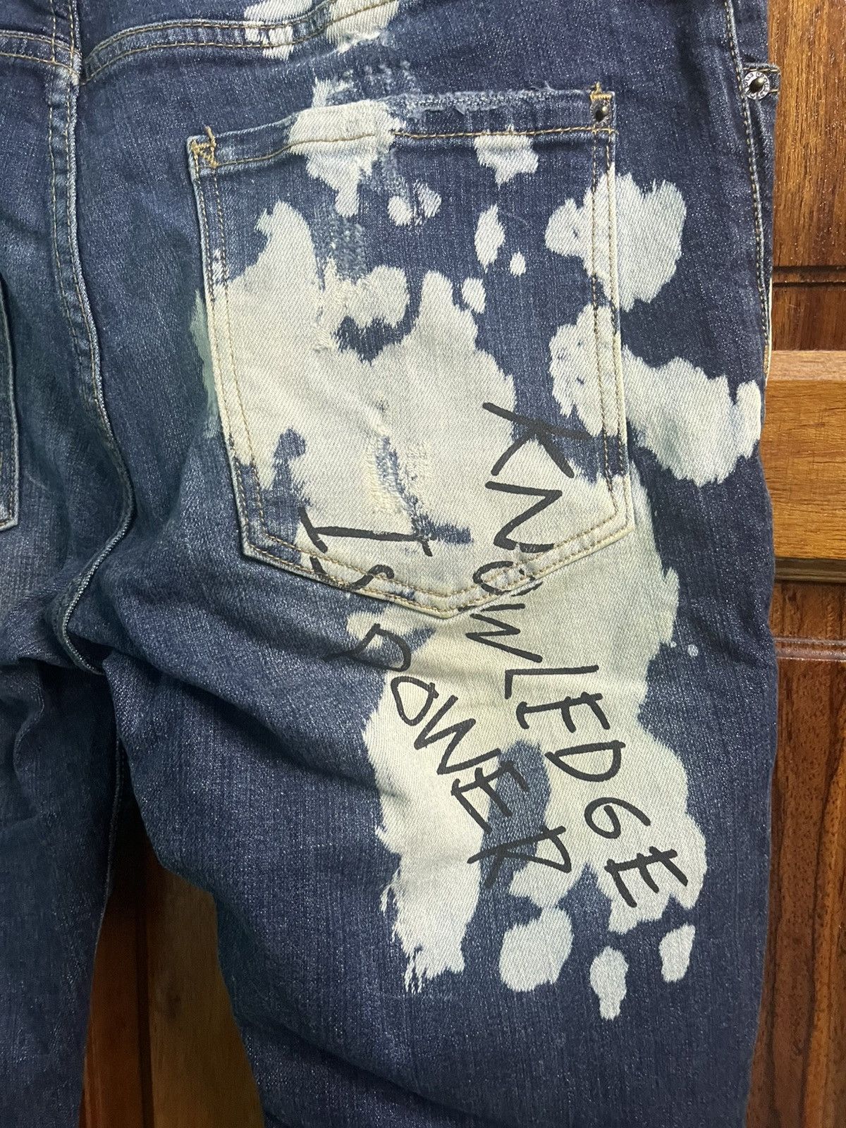 Dsquared2 DSQUARED2 Graffiti Skiny Slim Fit Denim Jeans Size US 34 / EU 50 - 12 Thumbnail