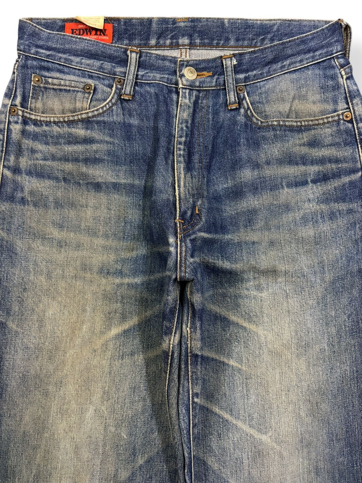 Edwin Vintage Rare Edwin Frontier Mud Wash Loose Distressed Jeans Size US 31 - 3 Thumbnail