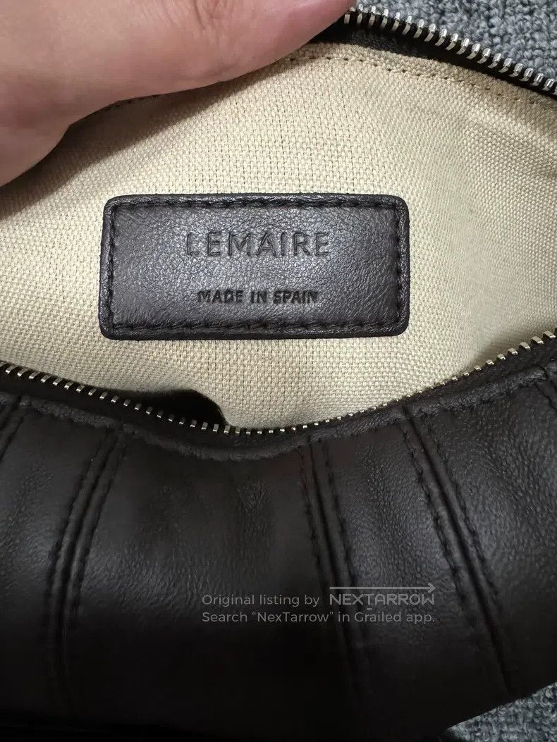 Lemaire LEMAIRE Small deep chocolate-colored sheepskin horn bag Size ONE SIZE - 8 Thumbnail