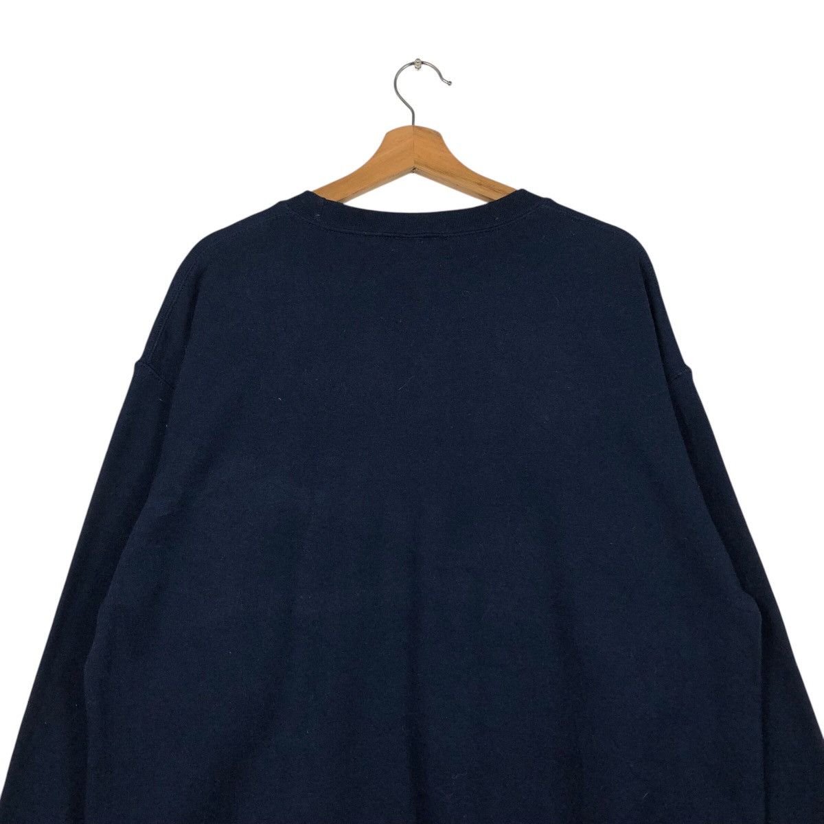 Japanese Brand PLAZA “Since 1966” Minimal Logo Crewneck — Navy Vintage Fit Size US L / EU 52-54 / 3 - 9 Thumbnail