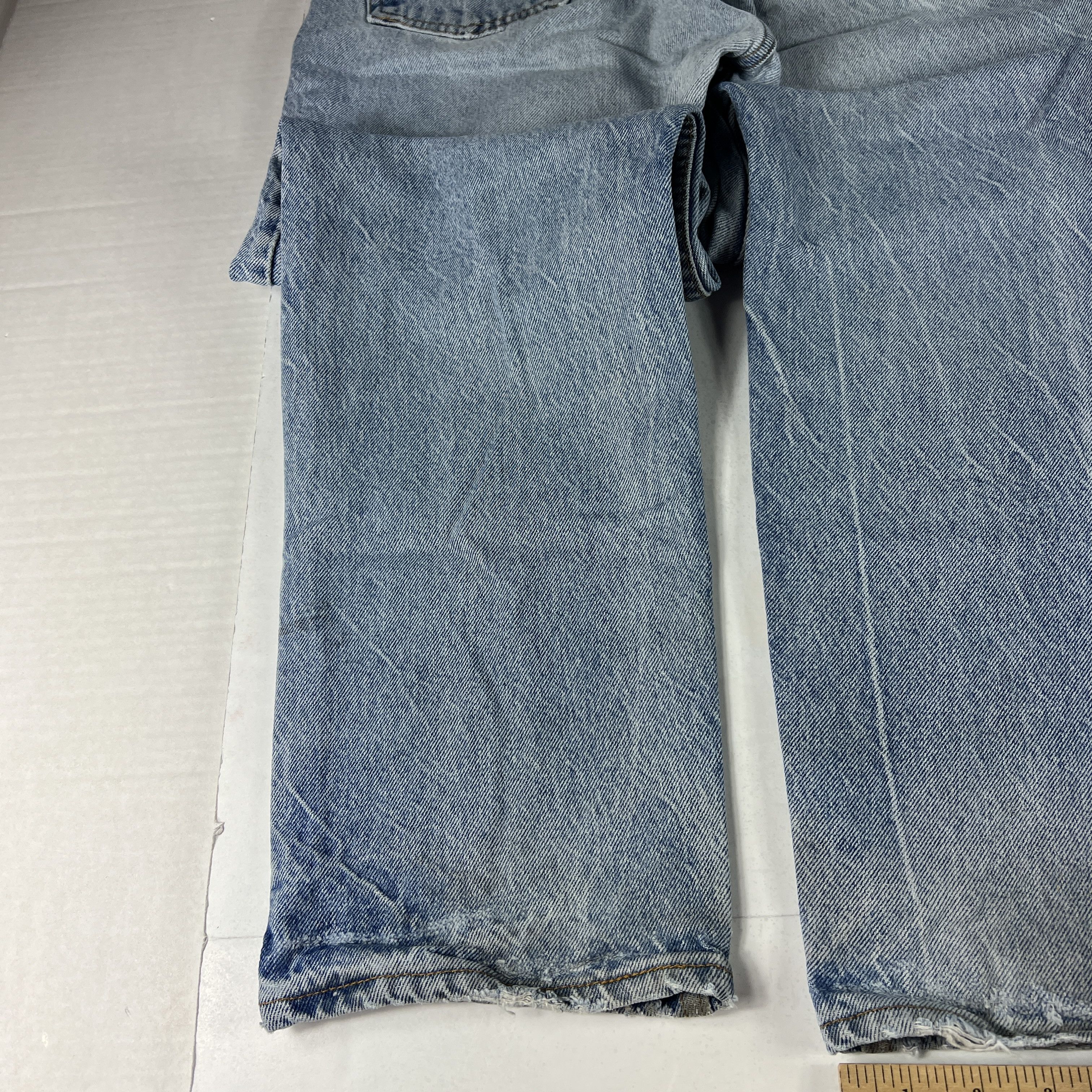Levi's × Vintage VTG 90s Levi's Jeans 505 Straight Blue Denim Orange Tab Size US 34 / EU 50 - 19 Thumbnail