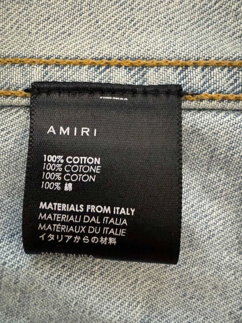 Amiri Amiri washed coconut tree 18ss denim jacket-2506 Size US M / EU 48-50 / 2 - 5 Thumbnail