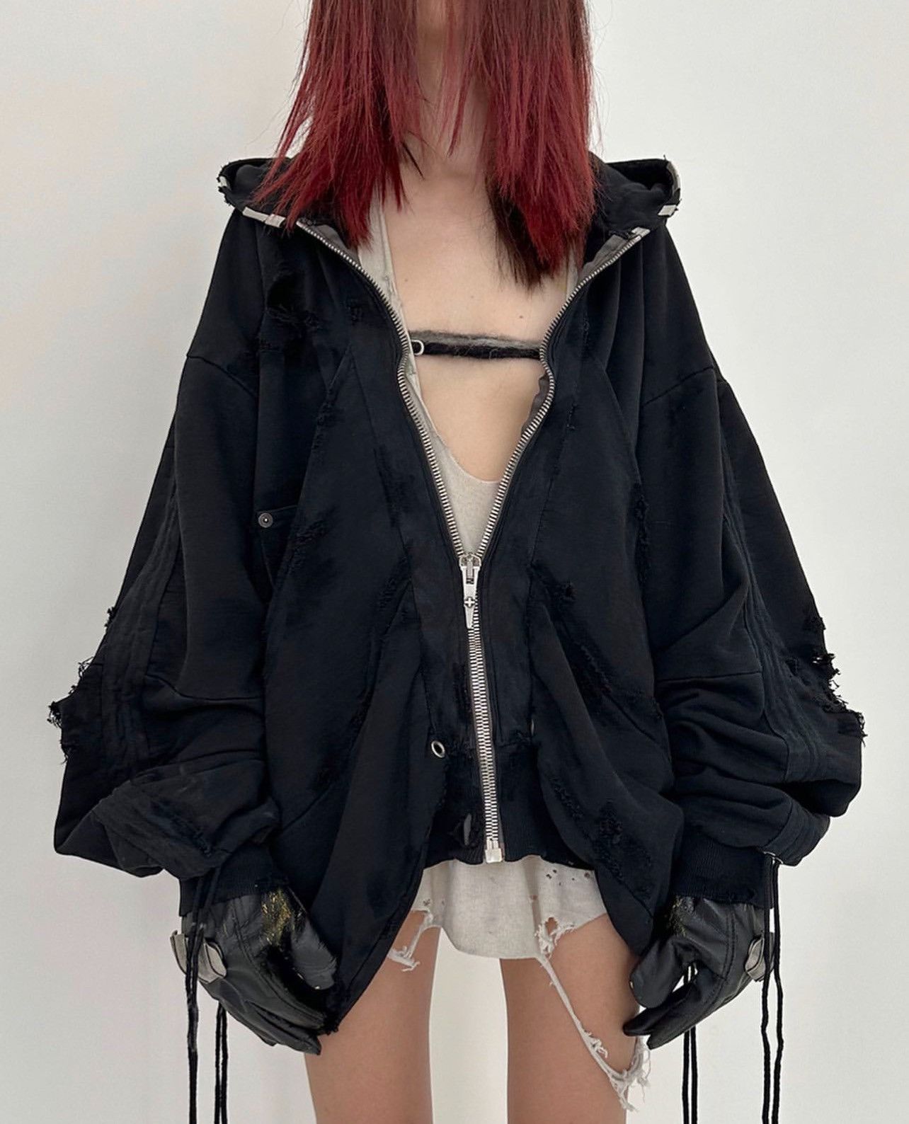 SHINE LUXURY 《SLURP HIGH》SHINE LUXURY “GOLUCIDA”ZIPPER CARGO HOODIE Size US L / EU 52-54 / 3 - 17 Thumbnail