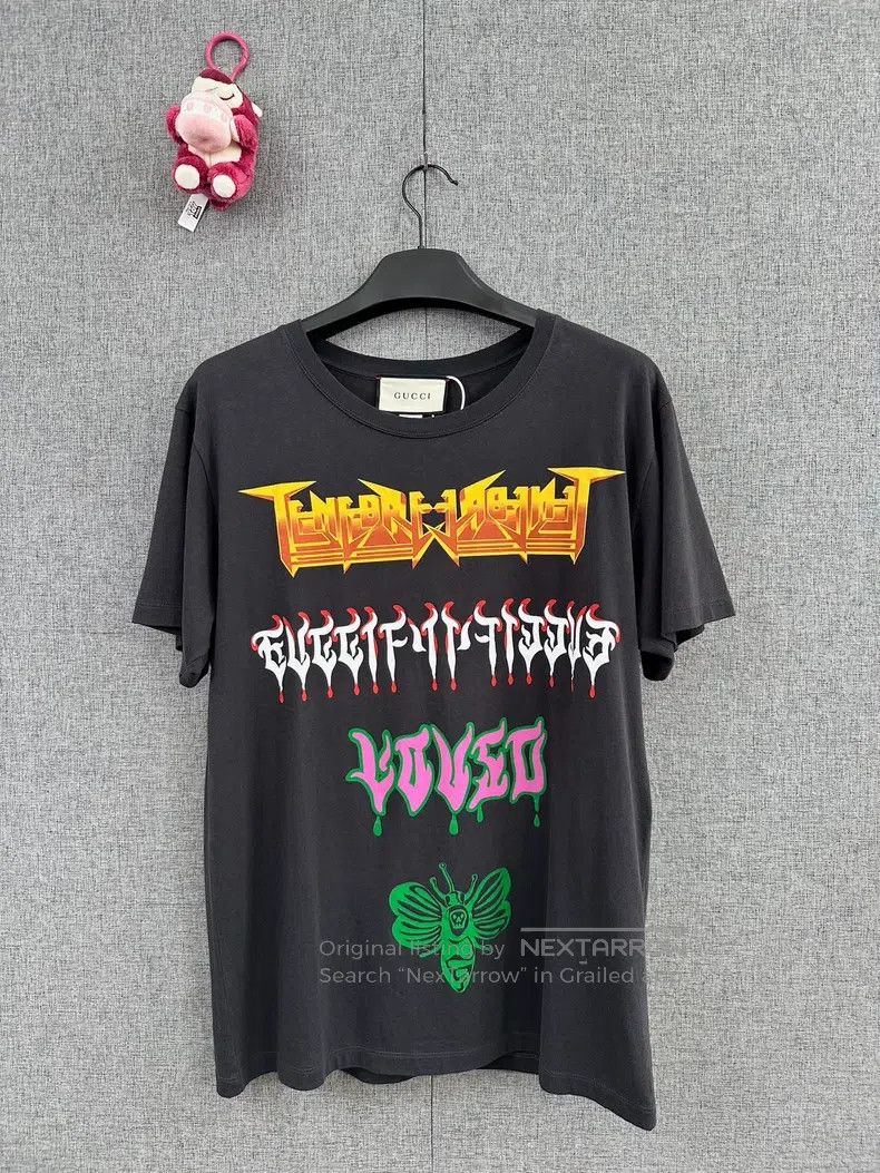 Gucci Gucci Sanskrit graffiti black short sleeves Size US S / EU 44-46 / 1 - 1 Thumbnail