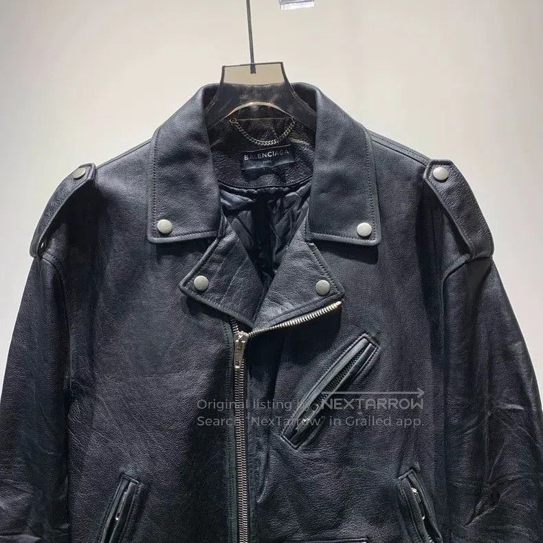 Balenciaga Balenciaga Leather Blazer Collar Jacket. Size US S / EU 44-46 / 1 - 3 Thumbnail