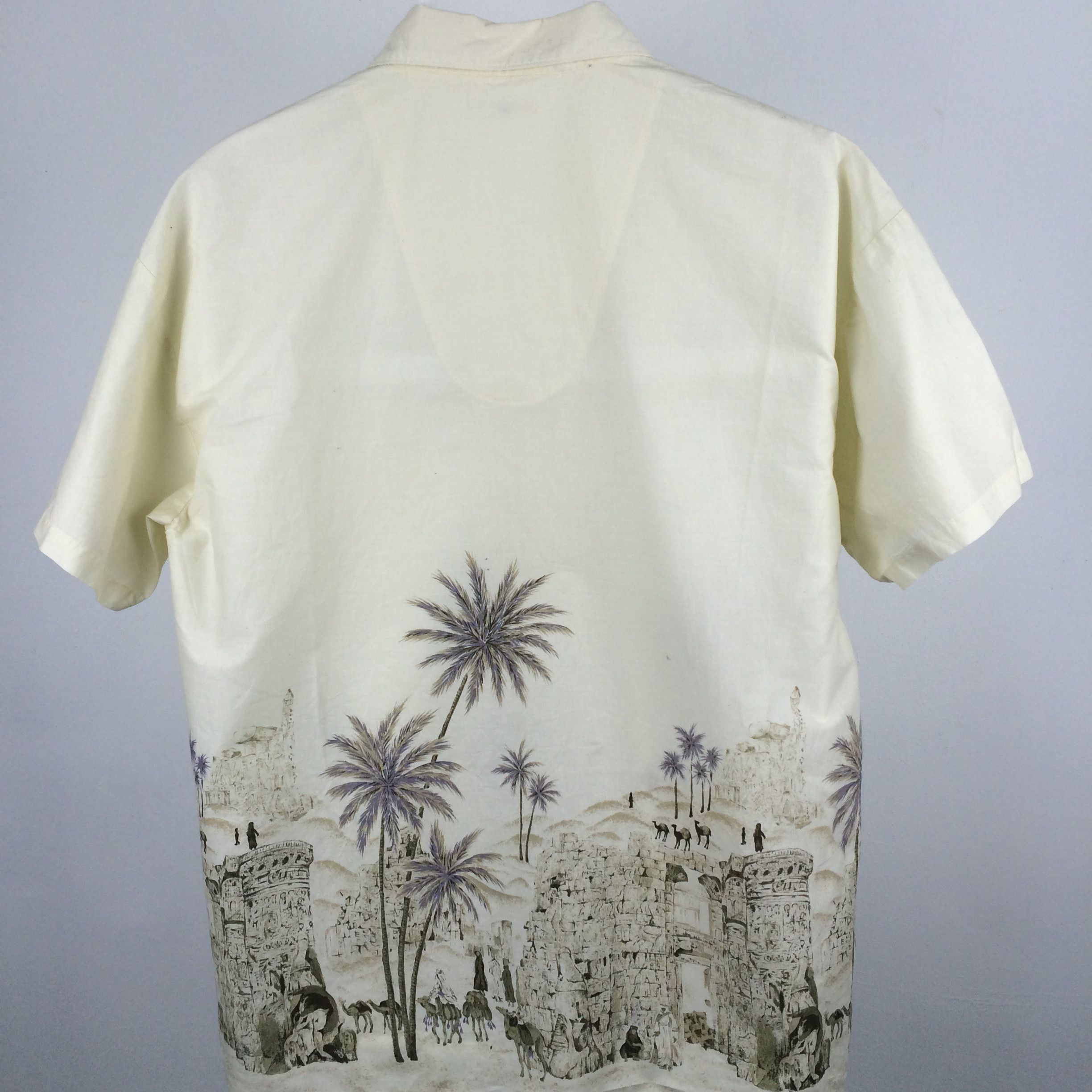 Designer × Vintage H38 RICHARD CLAYDERMAN BOWLING SHIRT ARABIC CULTURE ART Size US M / EU 48-50 / 2 - 2 Thumbnail