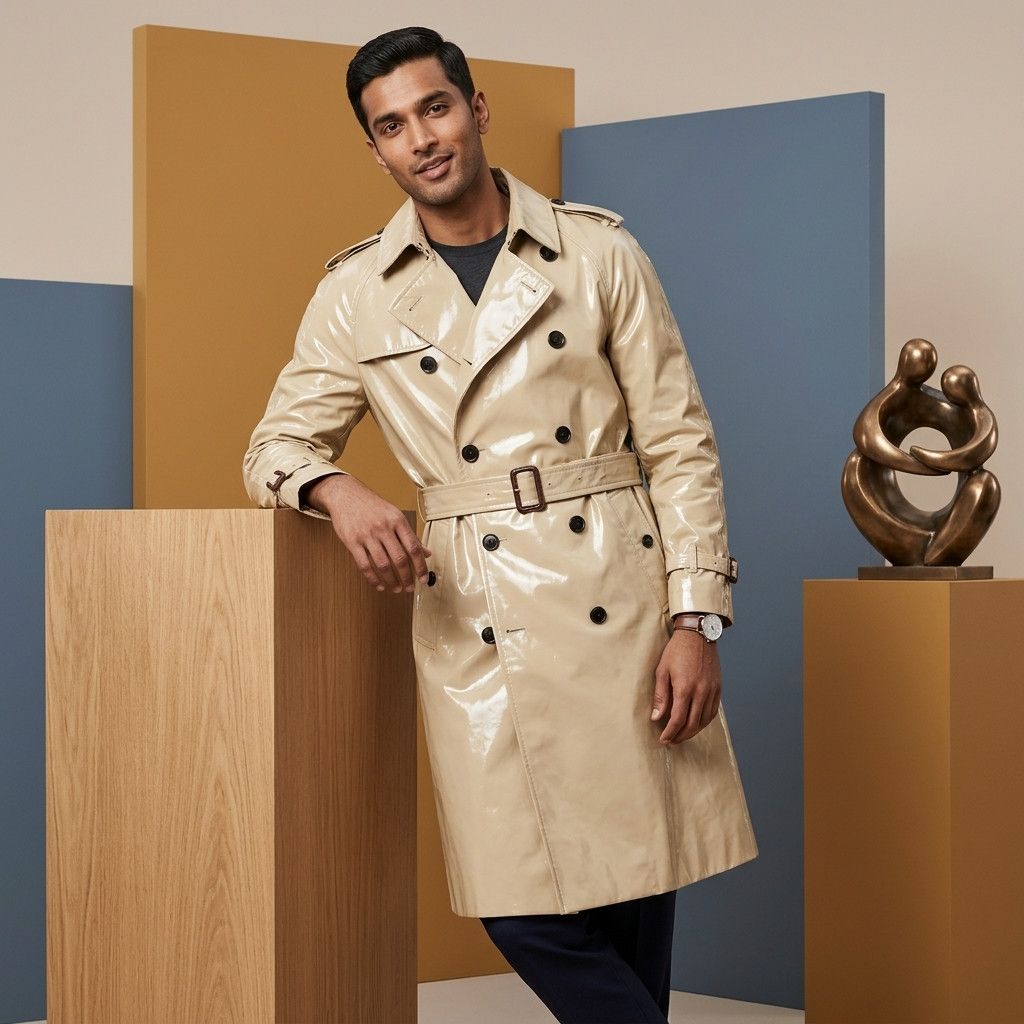 Burberry Prorsum Archival Burberry Prorsum SS13 Vinyl Laminated Trench Coat Size US M / EU 48-50 / 2 - 3 Thumbnail