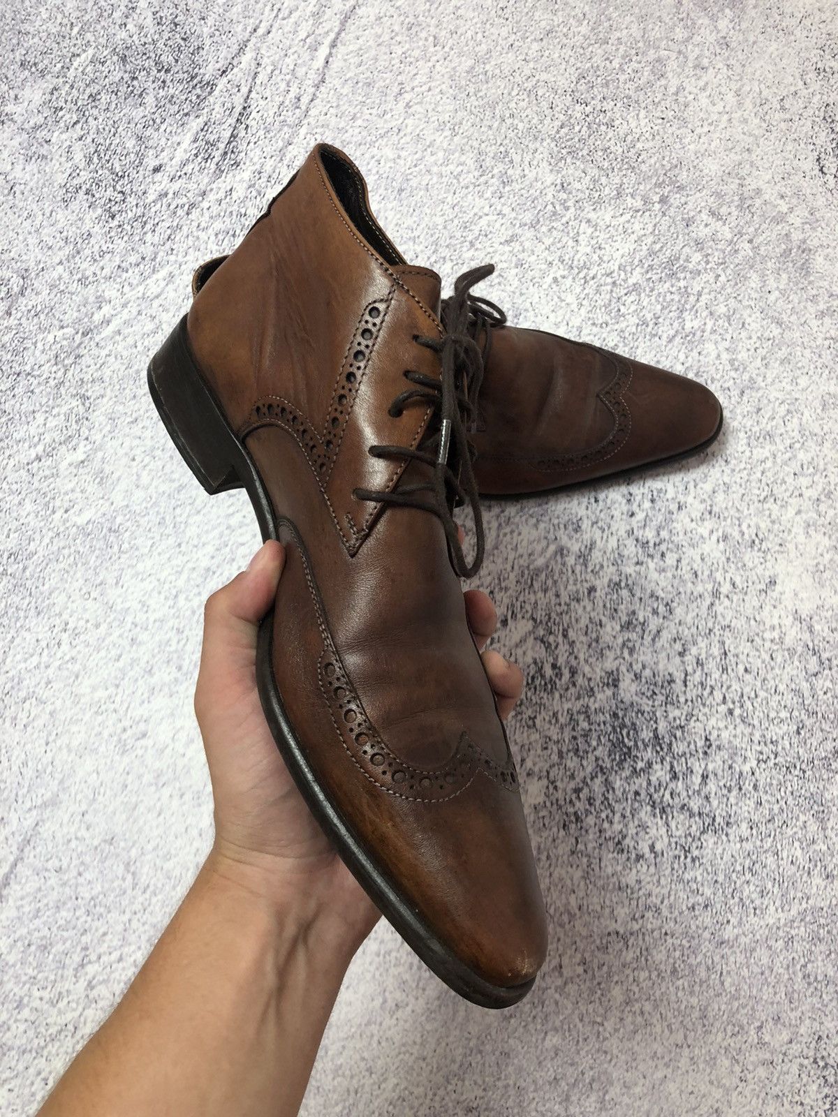 Japanese Brand × Vintage Vintage Leather men's shoes y2k size 41 usa casual Size US 9 / EU 42 - 4 Thumbnail