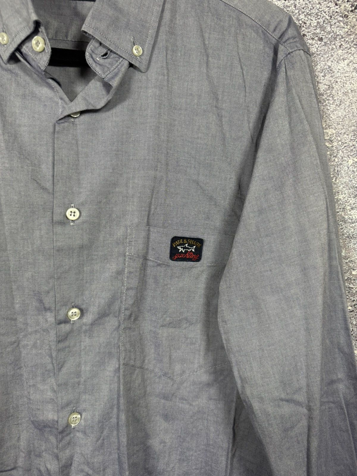 Paul Shark Yachting Shirt Mens Large Button Long Sleeve
