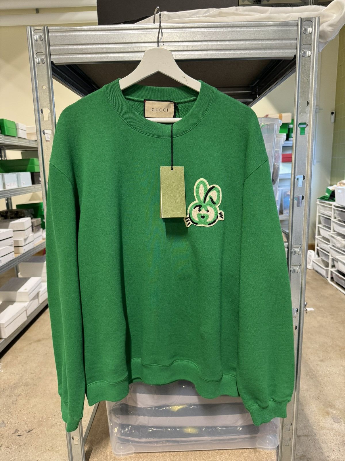 image of Gucci ”Dans Le Vert Gucci” Sweatshirt New 1400$ in Green, Men's (Size Small)