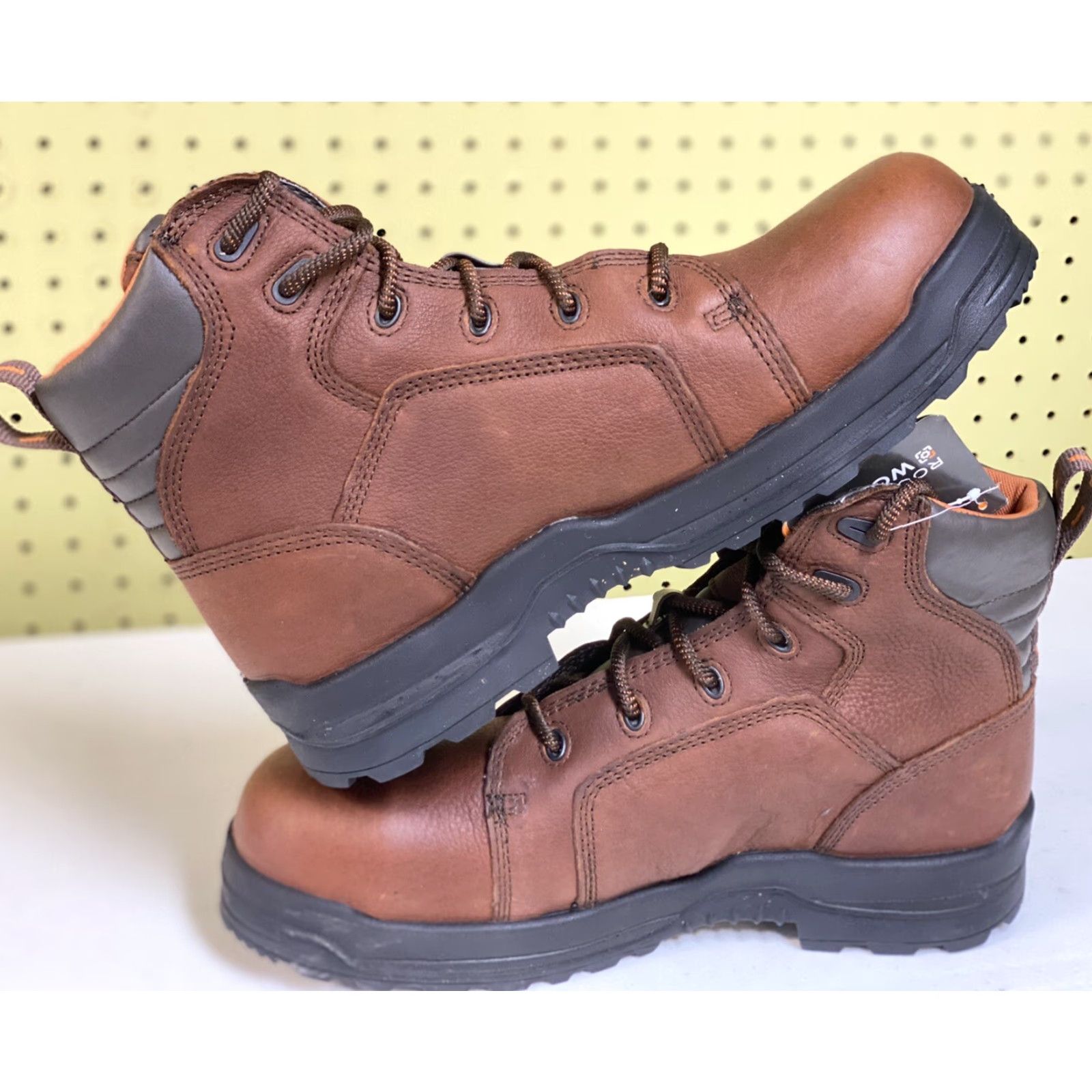 Rockport Rockport RK6640 Work Boot Brown 12W Composite Toe Waterproof Electrical Hazard Leather W Men Boots Size US 12 / EU 45 - 3 Thumbnail
