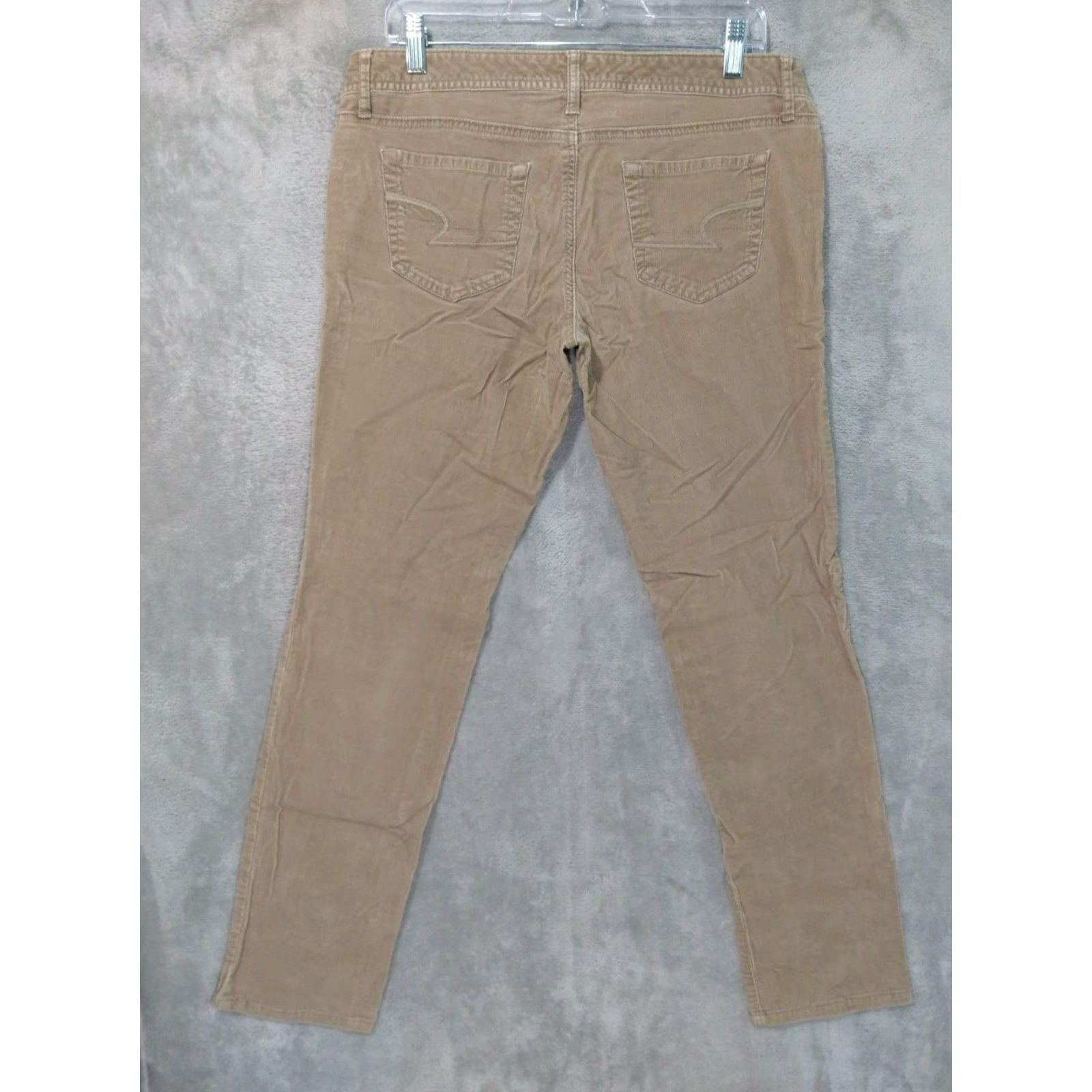 American Eagle Outfitters American Eagle Pants Womens 10 Beige Corduroy Straight Leg Stretch 90s Y2K Size 32" / US 10 / IT 46 - 2 Thumbnail