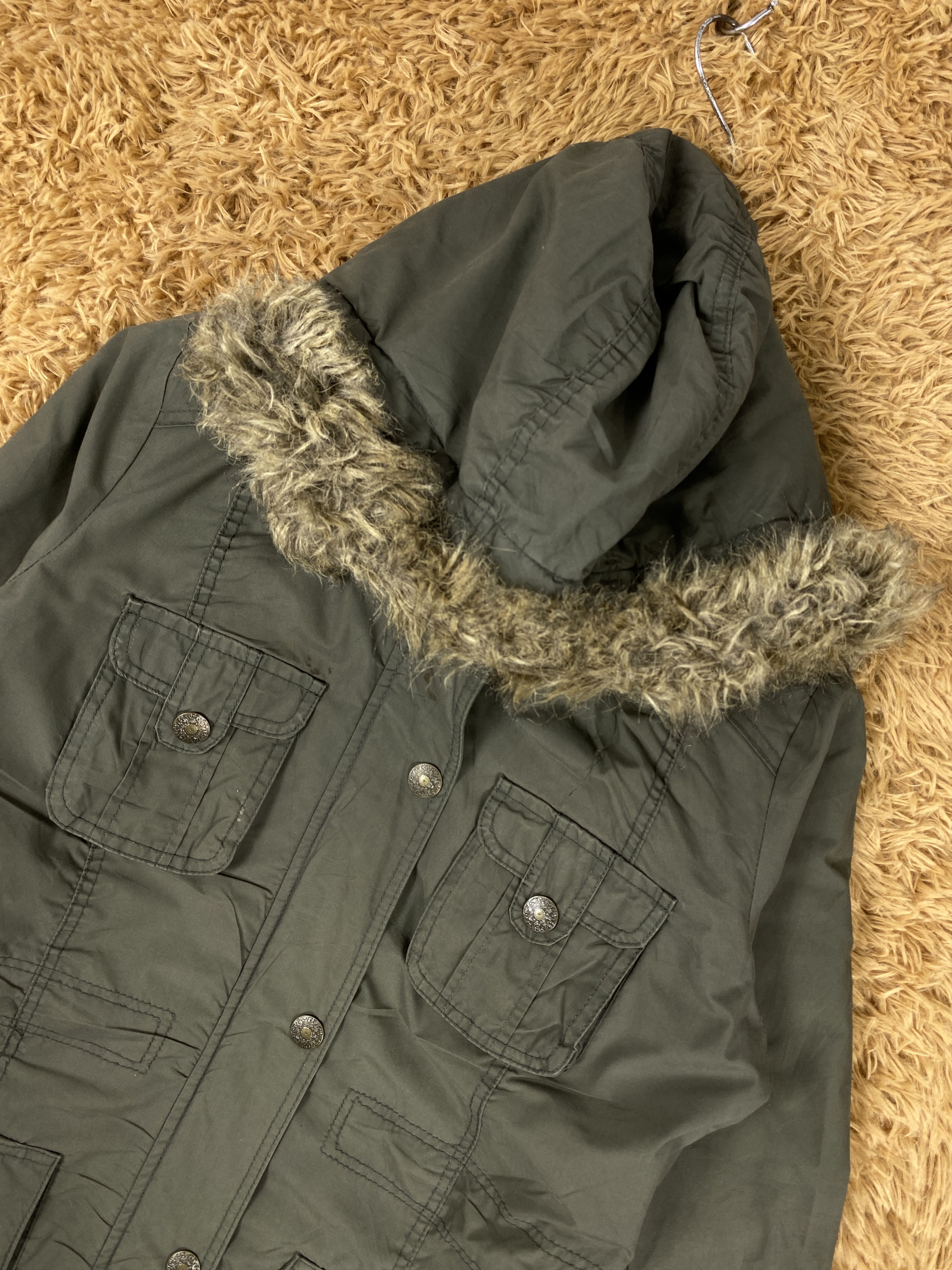 Vintage Natural Works Hoodie Long Jacket J2194