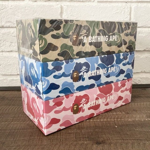 Bape A Bathing Ape BAPE VIP ABC Camo Storage Lunch Tin Box | Grailed