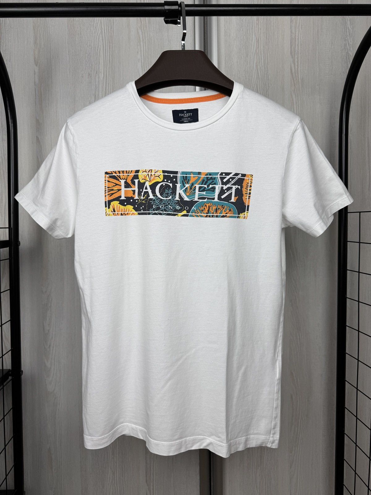 Hackett Hackett London Men’s Seaweed Print Tee T-Shirt White Size S Size US S / EU 44-46 / 1 - 1 Thumbnail
