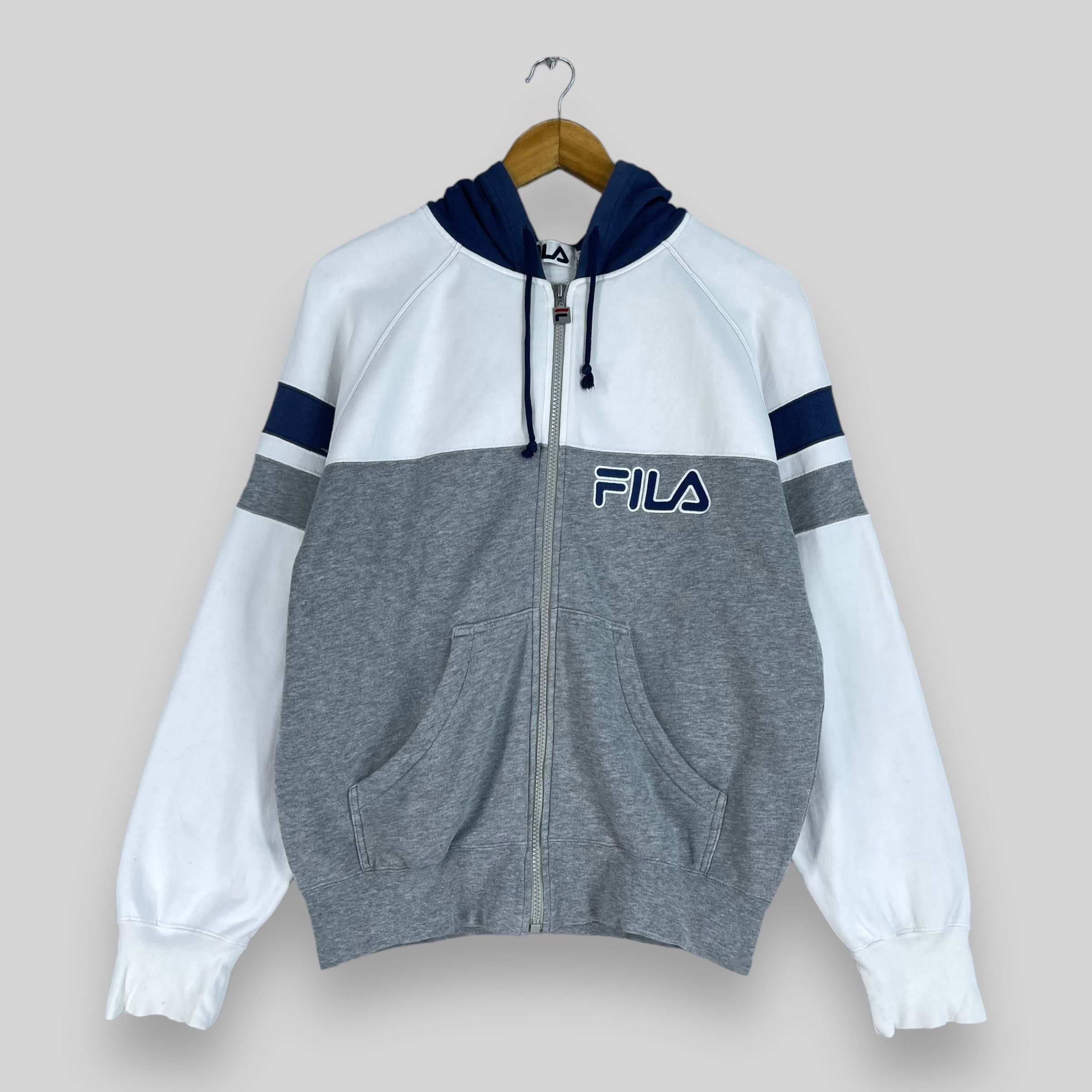 Fila × Vintage Vintage FILA Spellout Embroidery Full Zipper Hoodie Size US M / EU 48-50 / 2 - 1 Thumbnail