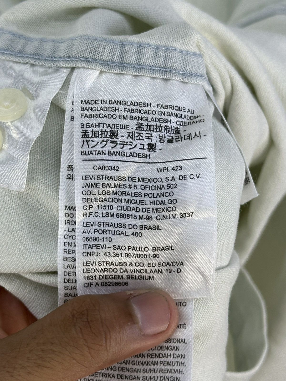 Levi's Levis White Tab Denim Worker Flannel Shirt Button Up Size US L / EU 52-54 / 3 - 14 Thumbnail