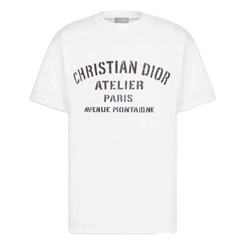 image of O1W1Db10324 Christian Dior Atelier T-Shirts Relax In White, Men's (Size Medium)