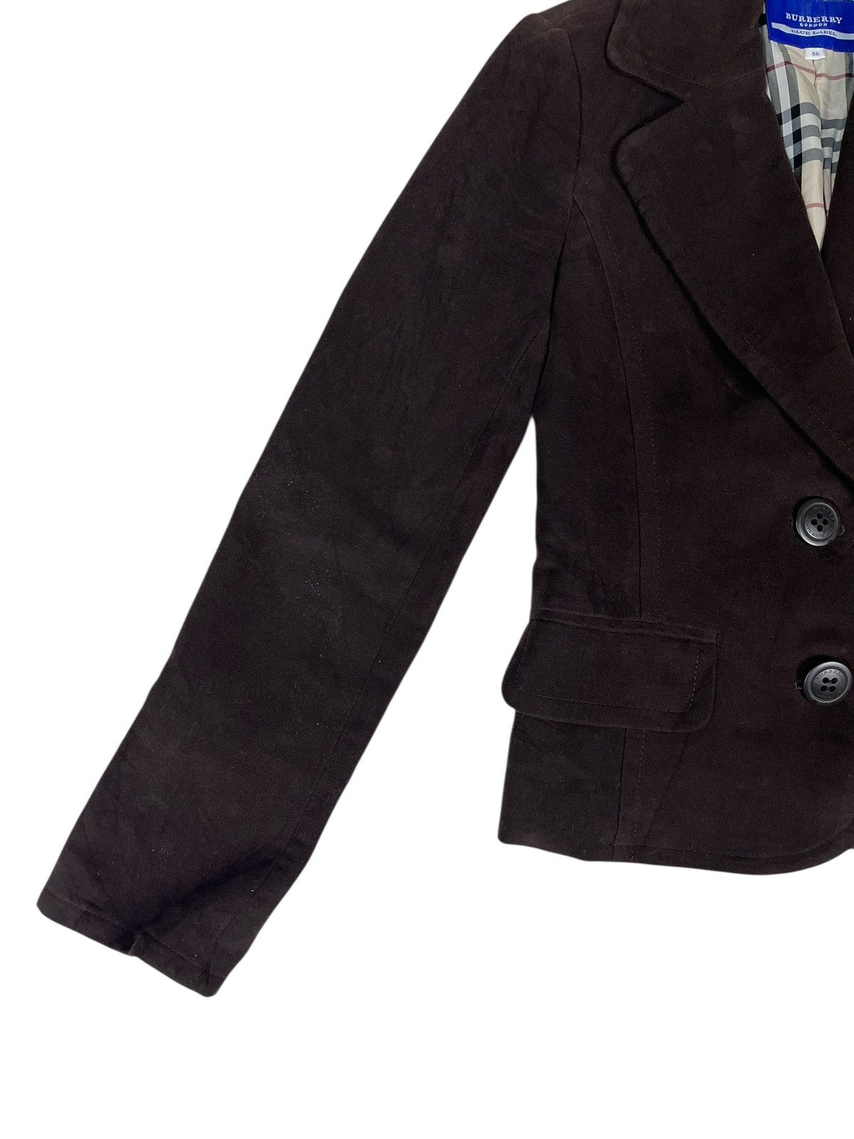 Burberry Burberry Blue Label Brown Velvet Cropped Jacket Blazer Size S / US 4 / IT 40 - 5 Thumbnail