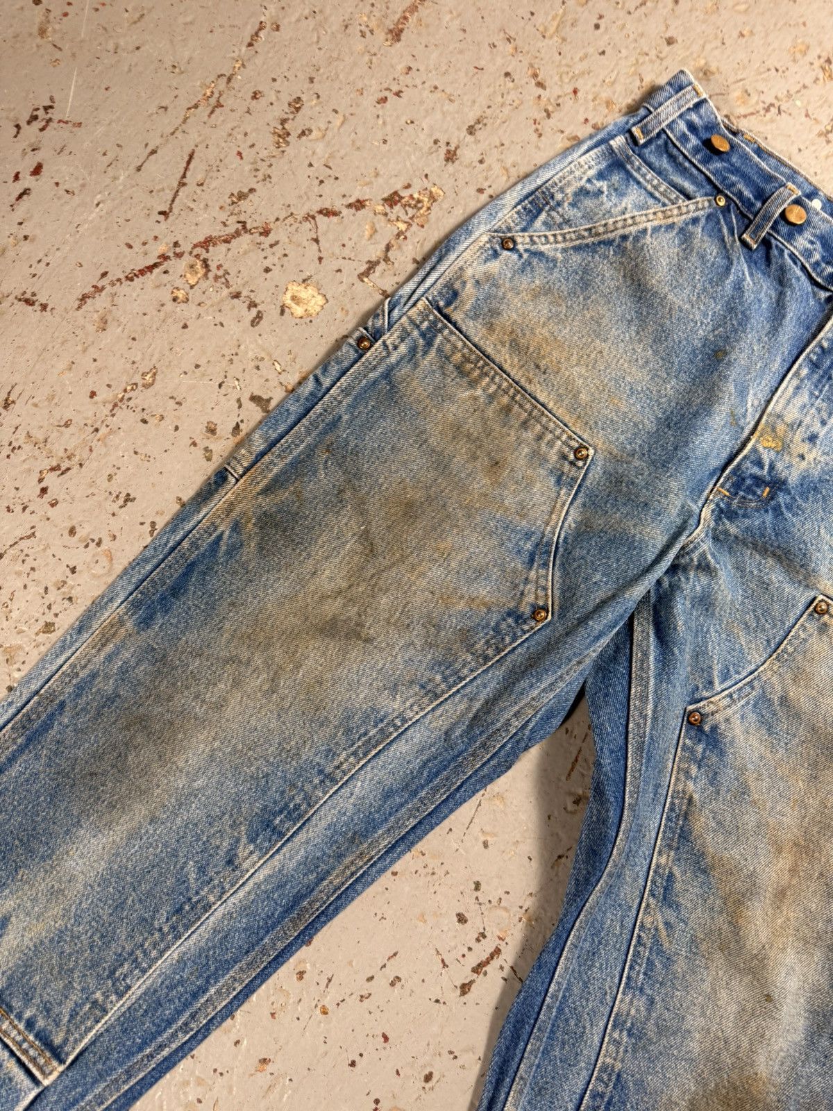 Carhartt Insane Distressed Carhartt Denim Double Knee Carpenter Pants Size US 30 / EU 46 - 4 Thumbnail