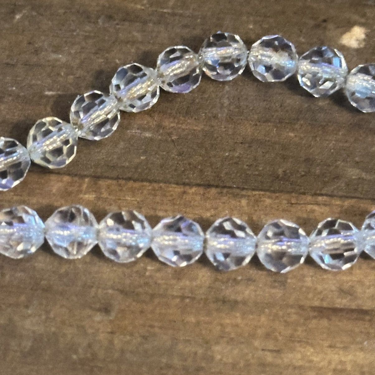 Vintage Vintage clear glass faceted beads necklace Size ONE SIZE - 3 Thumbnail