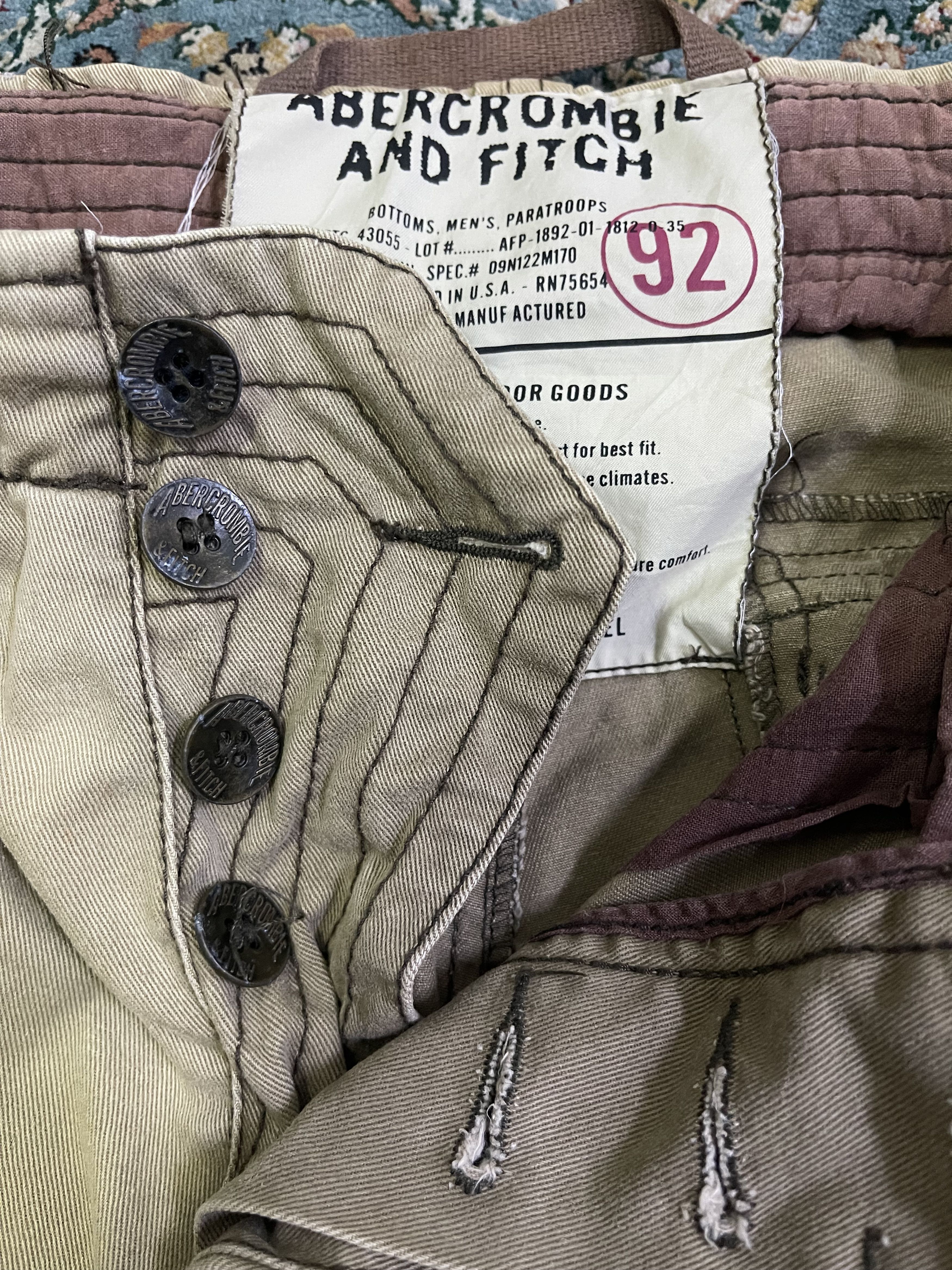 Abercrombie & Fitch A&F Combat Ultra Heavy Cargo Beige Size XL Size US 36 / EU 52 - 6 Thumbnail