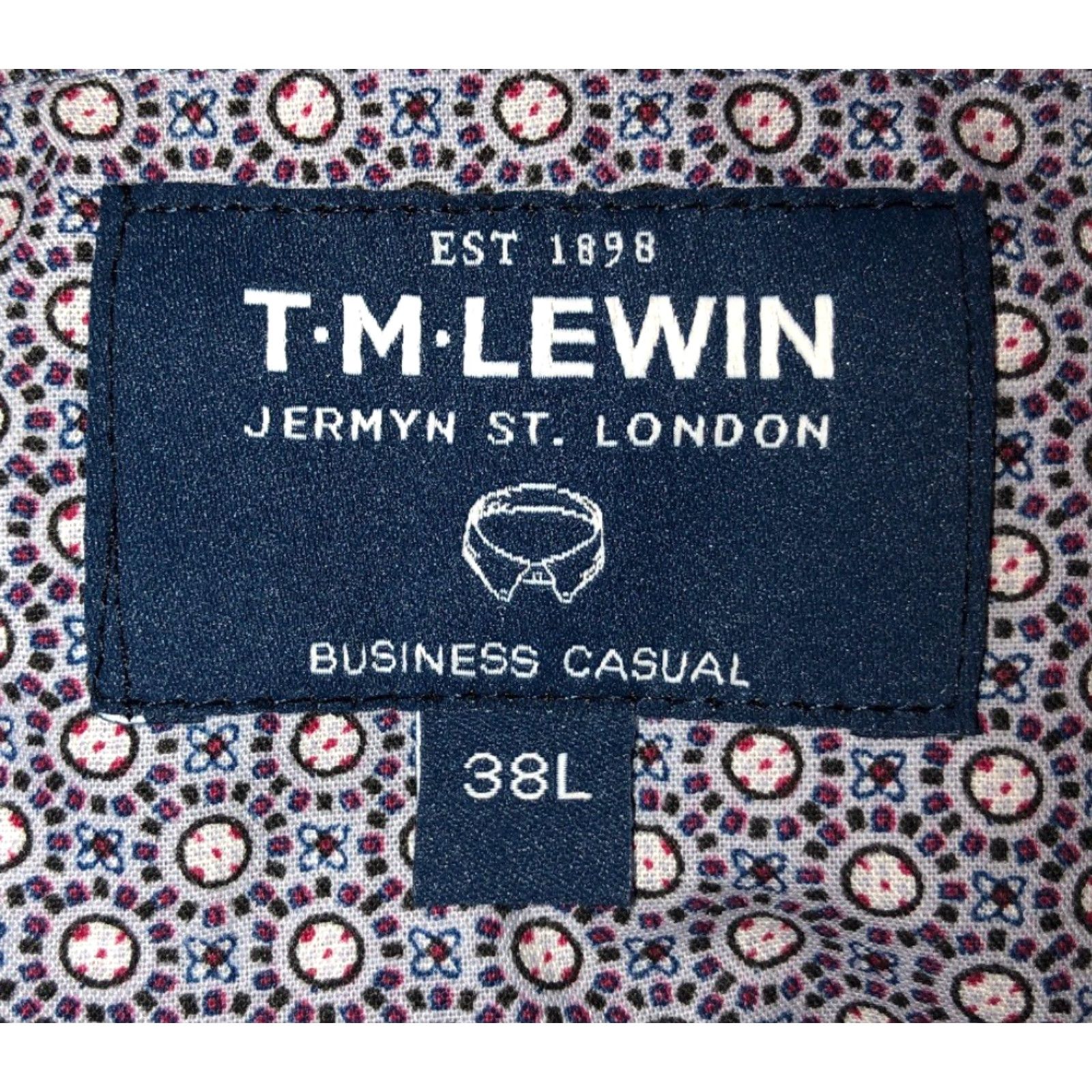 Vintage T.M.Lewin Radcliffe Chino Stone Mens Mid Blue Dress Pants 38L NEW Size US 38 / EU 54 - 5 Thumbnail