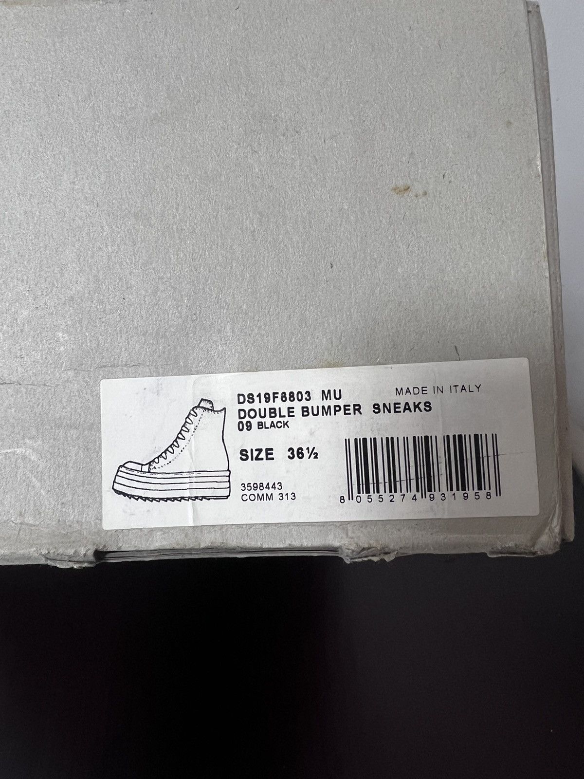 Rick Owens Drkshdw Rick owens drkshdw double bumper ramones Size US 6.5 / IT 36.5 - 12 Thumbnail
