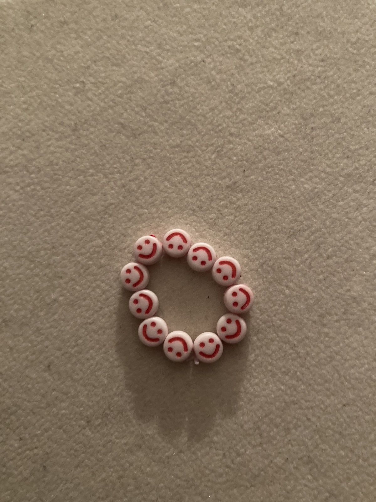Other Red smiley face beaded ring Size ONE SIZE - 1 Preview
