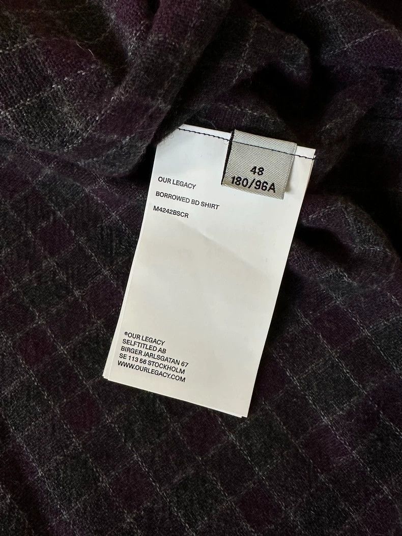 Our Legacy Our Legacy size46 Purple gray checkered shirt Size US S / EU 44-46 / 1 - 5 Thumbnail