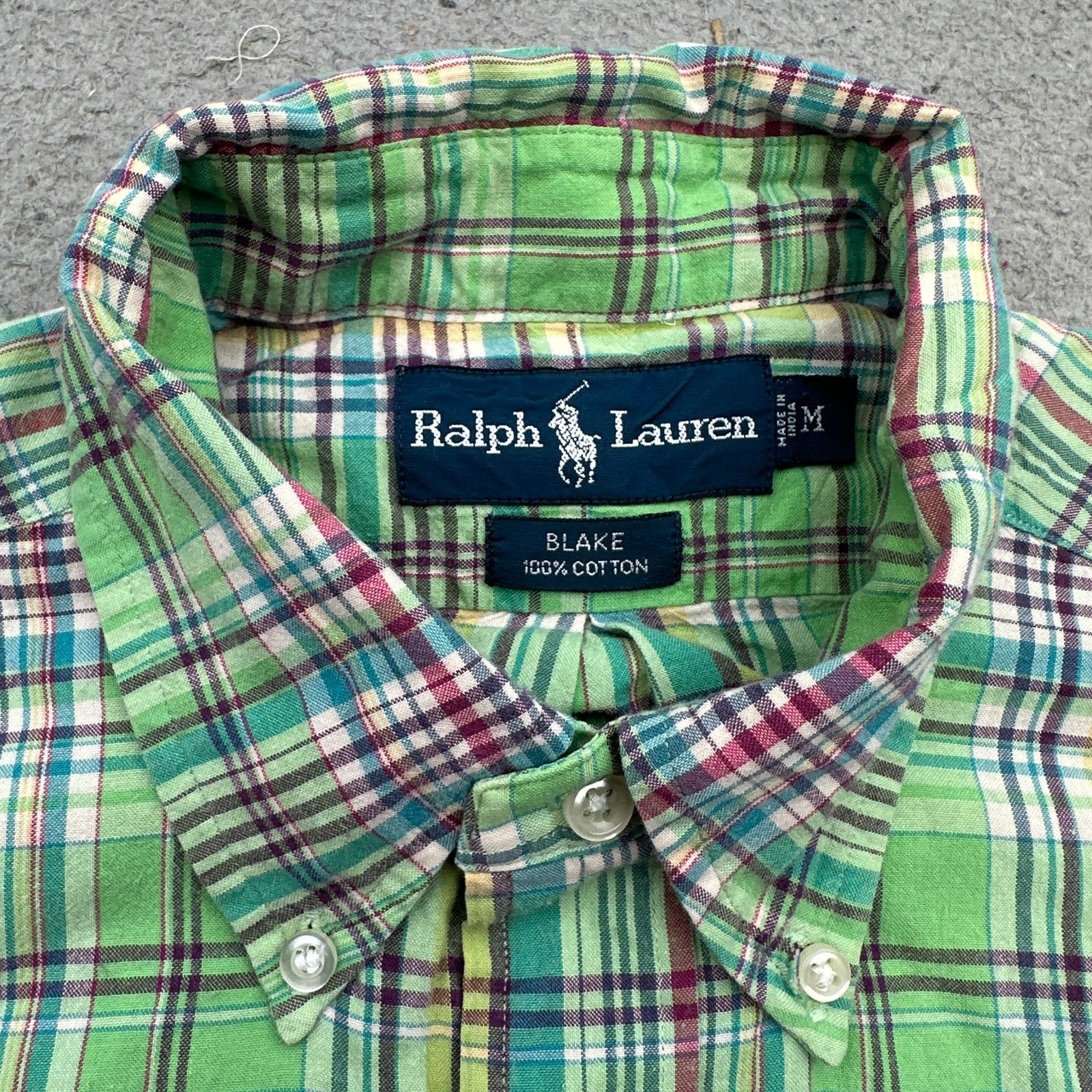 Ralph Lauren Ralph Lauren Blake Green Plaid Short Sleeve Shirt Medium Size US M / EU 48-50 / 2 - 2 Thumbnail