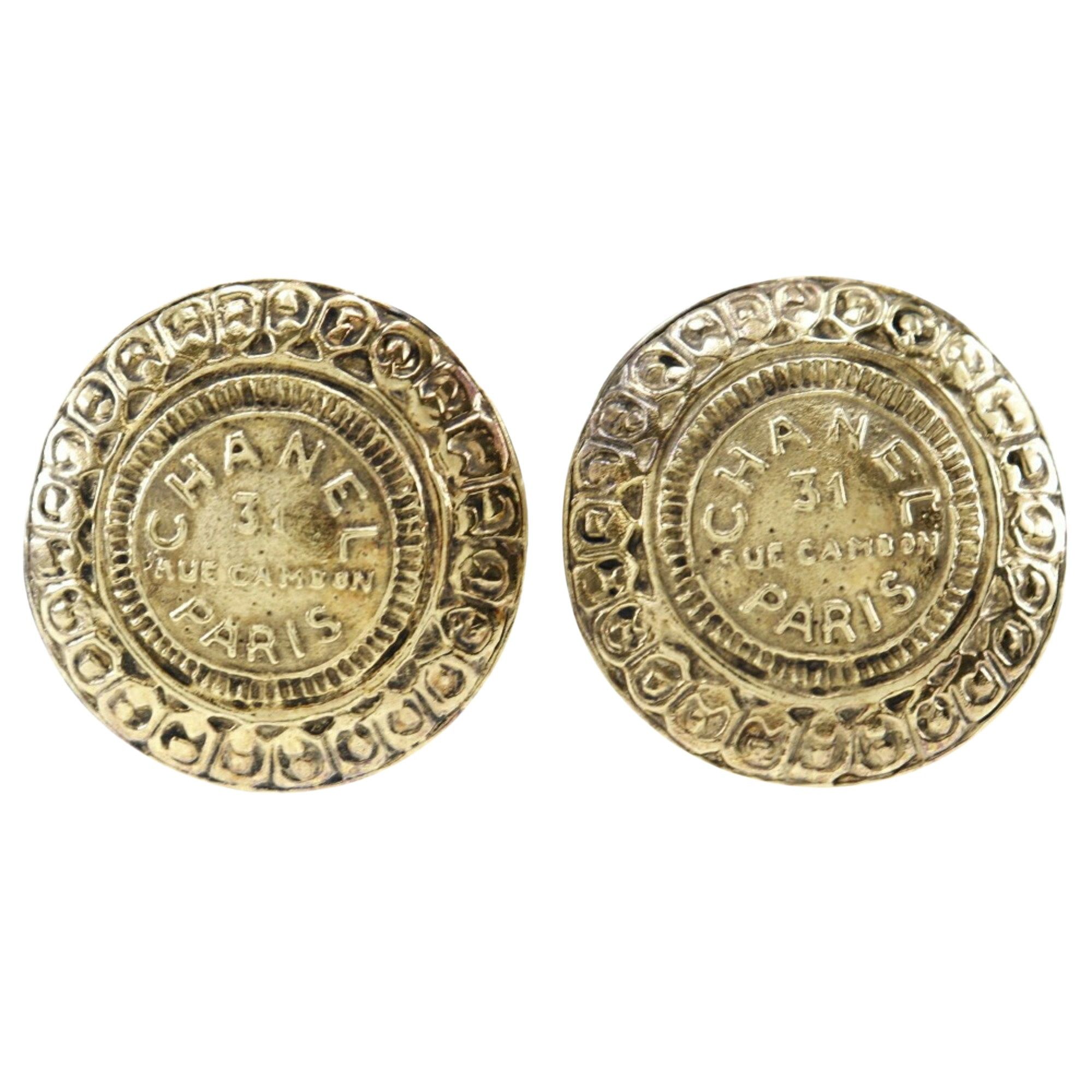 image of Chanel Cambon Earring in Gold, Women's