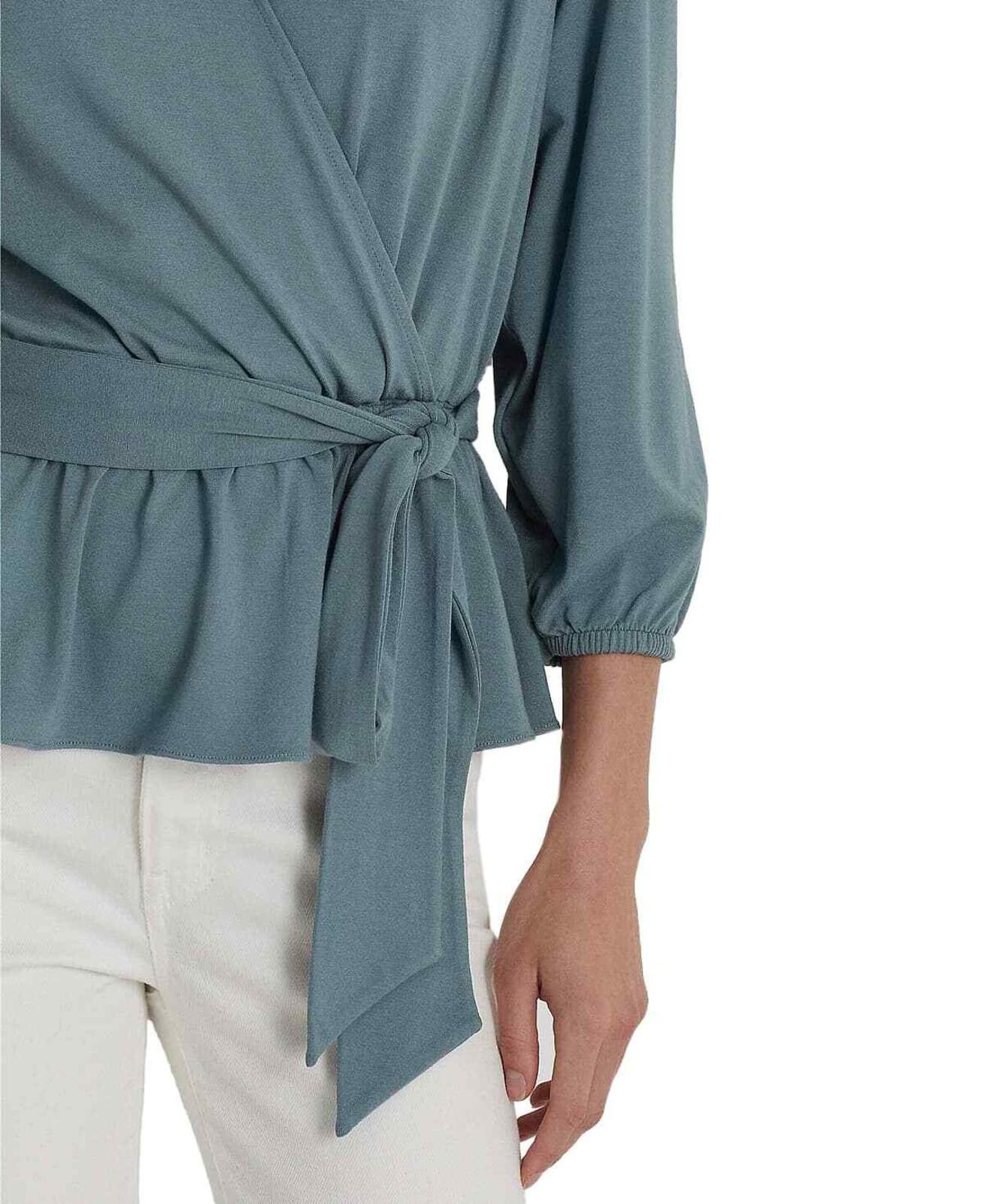 Lauren Ralph Lauren Lauren Ralph Lauren Highland Sea Jersey Peplum Blouse M Size M / US 6-8 / IT 42-44 - 4 Thumbnail