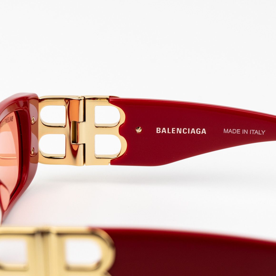 Balenciaga NEW Balenciaga BB0096S 003 Red Rectangle Unisex Sunglasses Size ONE SIZE - 8 Thumbnail