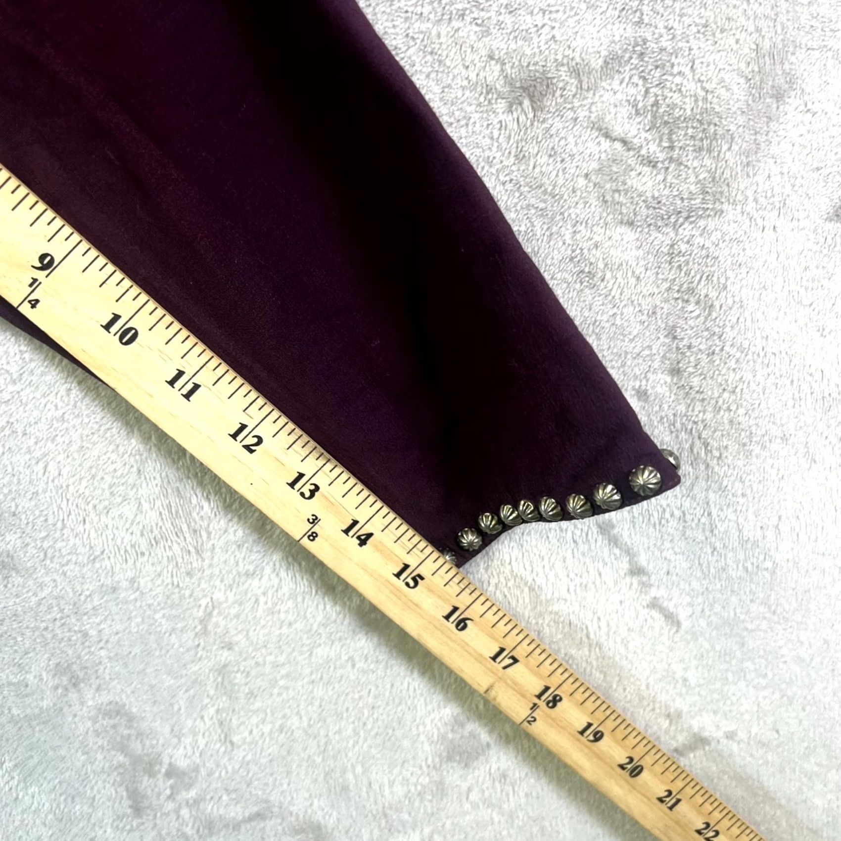 Doublet Double D Ranch Jacket Women S Purple Rayon Cropped Studded Scalloped Hem Western Jacket Size S / US 4 / IT 40 - 6 Thumbnail