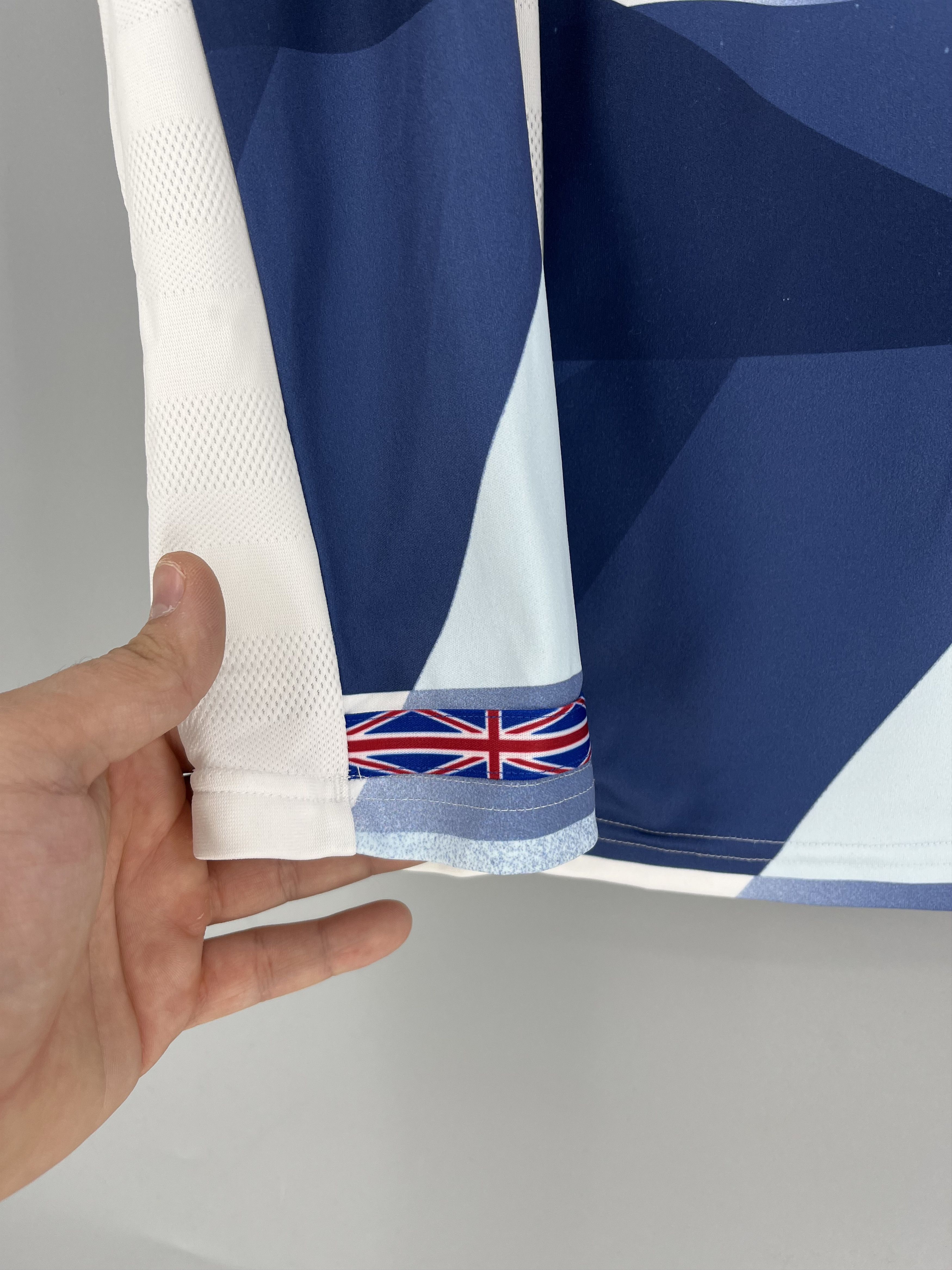 Adidas Adidas x Team GB White & Blue Stretch Long Sleeve Jersey Size US L / EU 52-54 / 3 - 7 Thumbnail