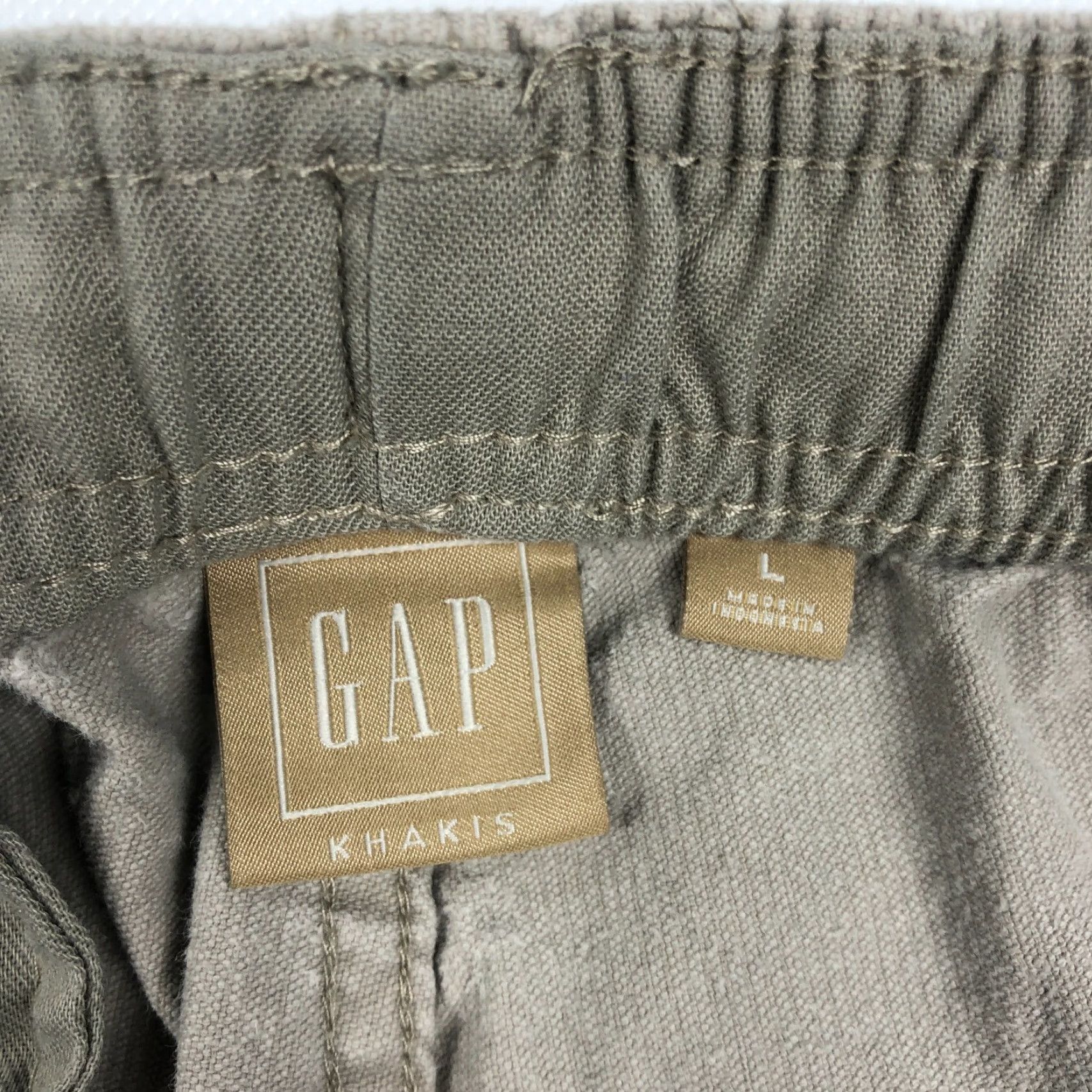 Gap GAP Khakis Corduroy Jogger Pants Mens Large 34x27 Beige Elastic Waist Corduroy Jeans Pants Mens L Beige Jogger Regular Fit Size US 33 - 4 Thumbnail