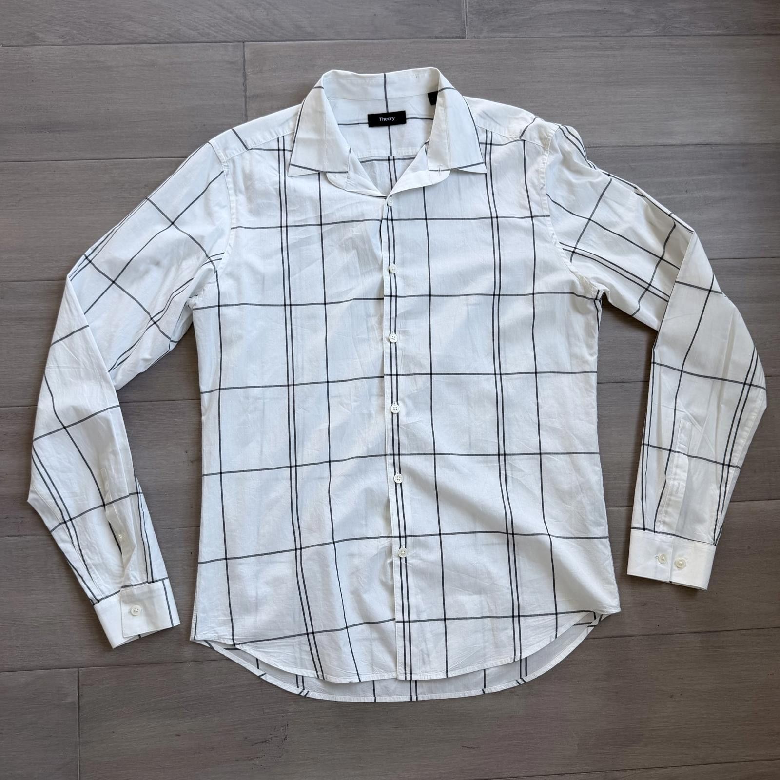 Theory Theory Button-Up Shirt | Black Check Print Size M Size US M / EU 48-50 / 2 - 3 Thumbnail