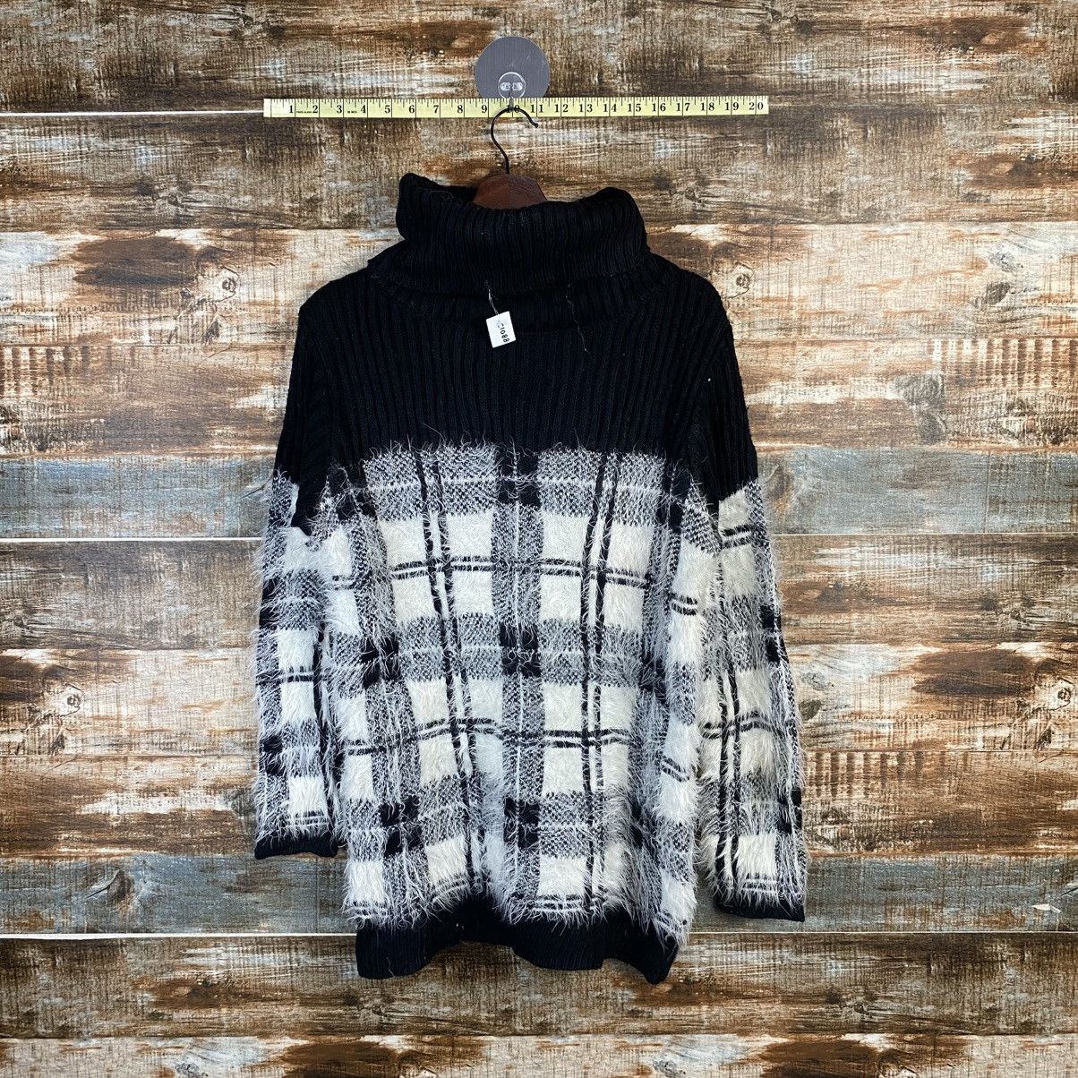 Japanese Brand DL Ingni Black Mohair shaggy fur Knitwear #C1088 Size M / US 6-8 / IT 42-44 - 1 Thumbnail