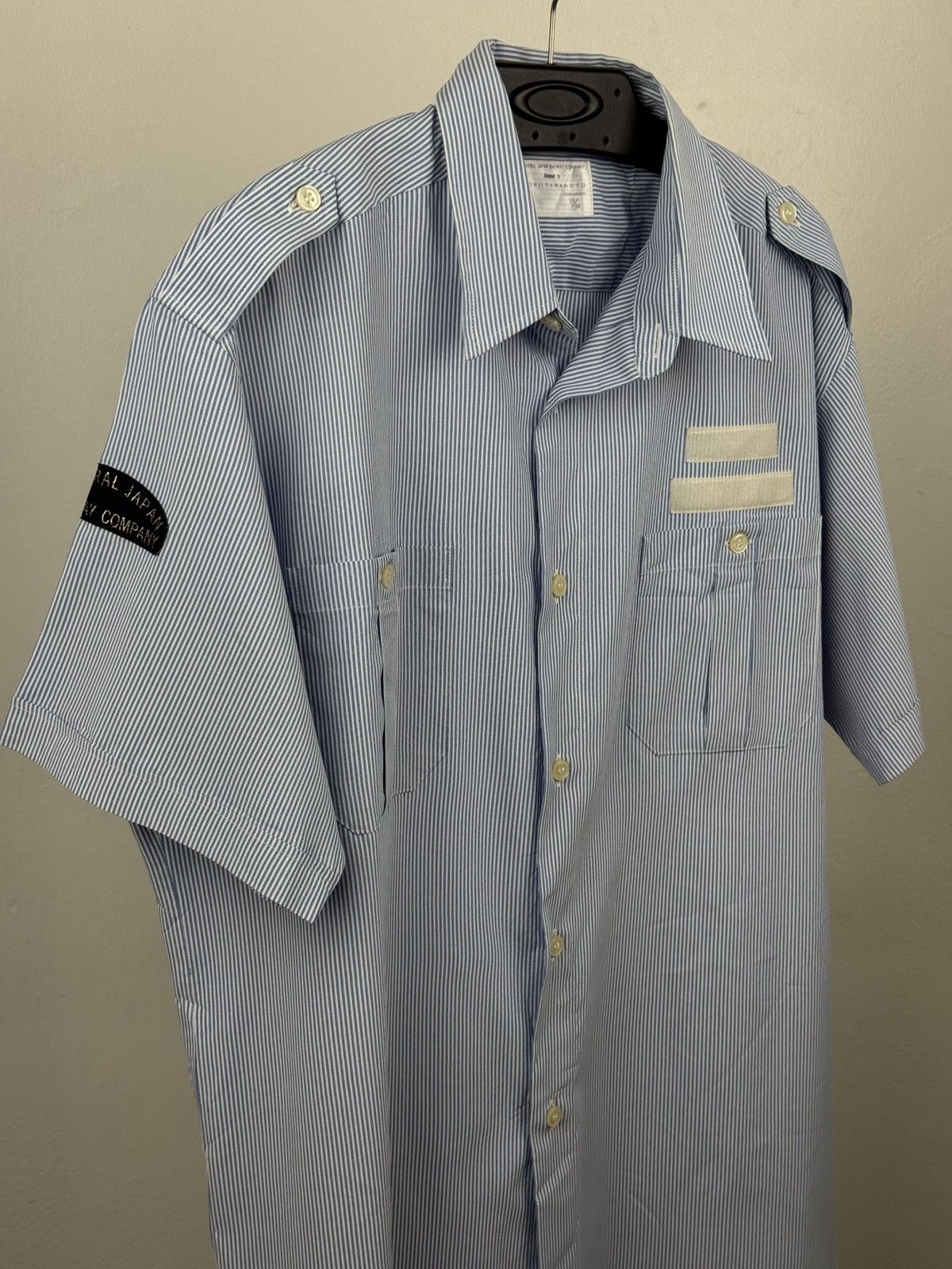 Yohji Yamamoto Yohji Yamamoto stripe central Japan Railway shirt Size US XL / EU 56 / 4 - 3 Thumbnail