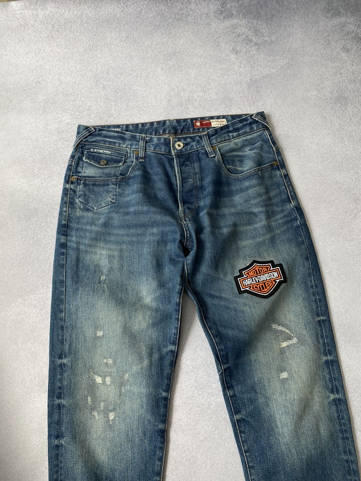G-Star × Vintage Vintage G Star Raw PatchWork denim blue jeans Size US 33 - 7 Thumbnail