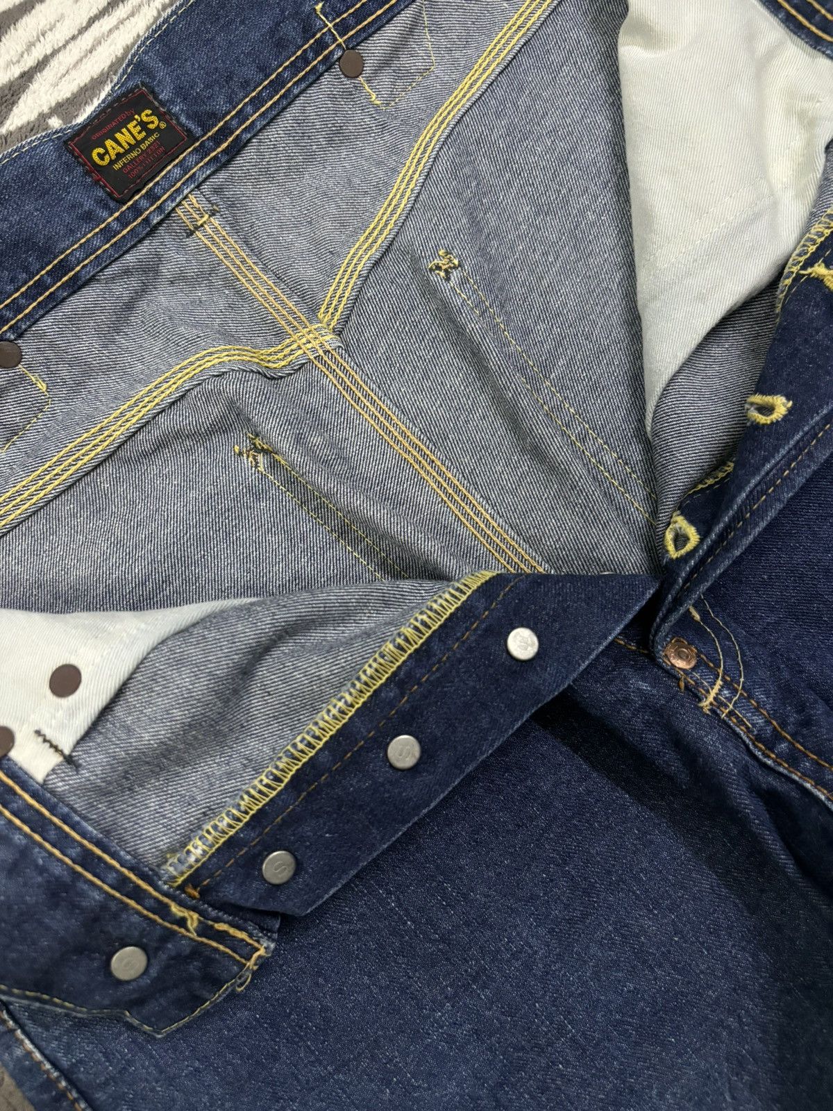 Sugar Cane Vintage 1990s Sugar Cane’s Selvedge Buckle Back Baggy Jeans Size US 30 / EU 46 - 22 Thumbnail