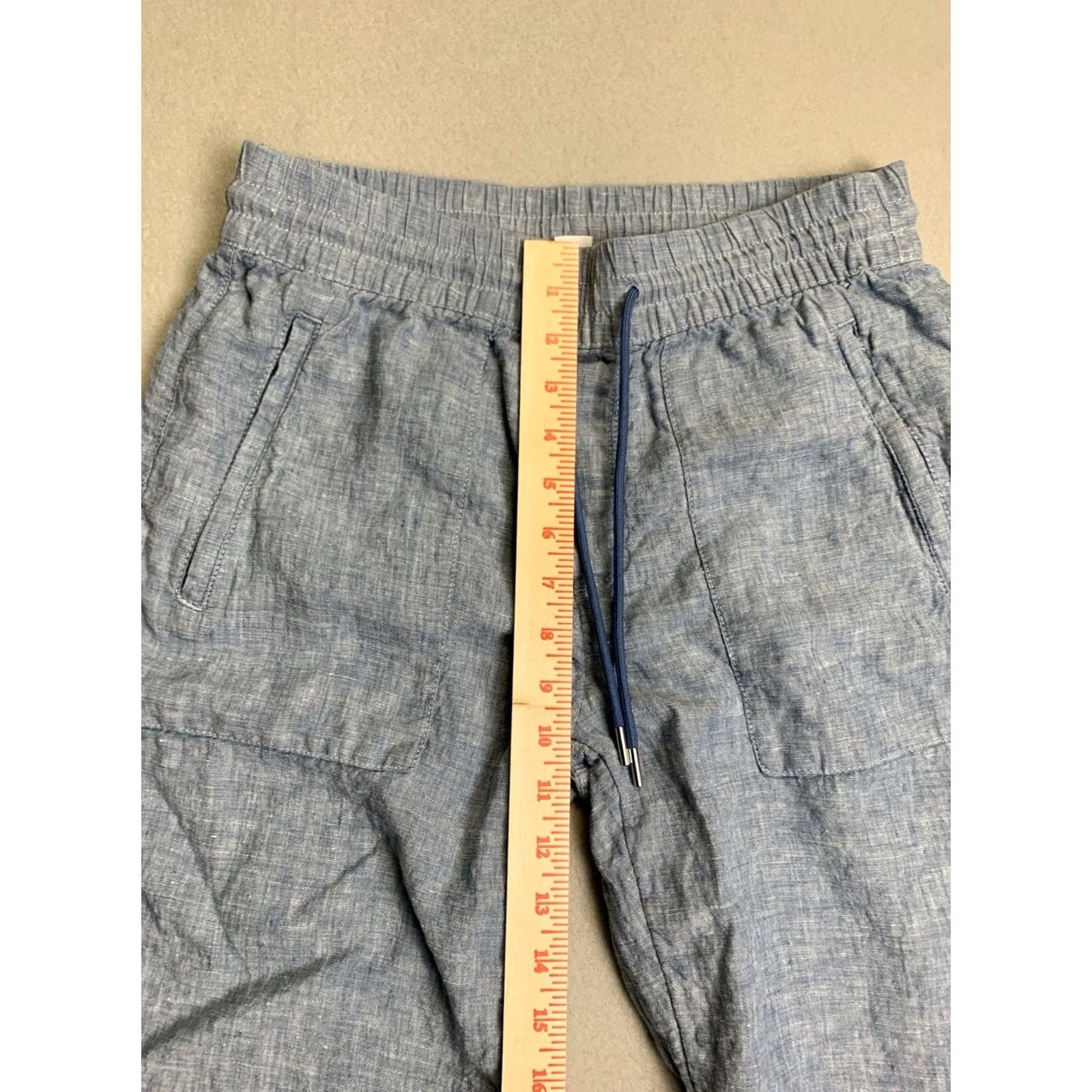 Athleta Athleta Retreat Jogger Pants Womens Size 4 Chambray Blue Pockets Linen Casual Travel Knit Size 27" / US 4 / IT 40 - 7 Thumbnail