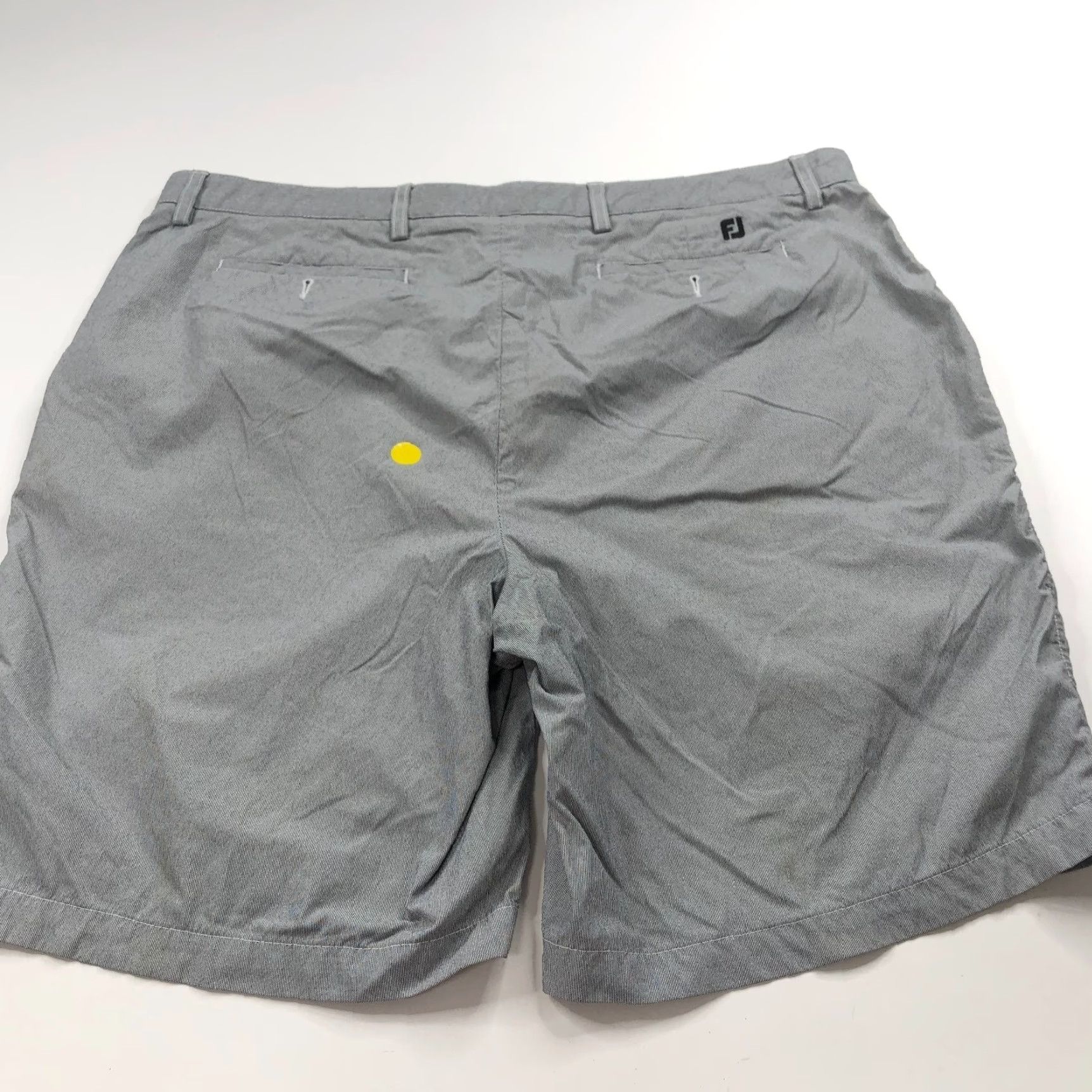 Footjoy FootJoy 42 (Fit 42W) Golf Chino 10" Shorts Blue Gray Look Casual Men Regular Inseam 10" Belt Loops Zip Front Flat Front Stretch 90s American VINTAGE? Size US 42 / EU 58 - 4 Thumbnail