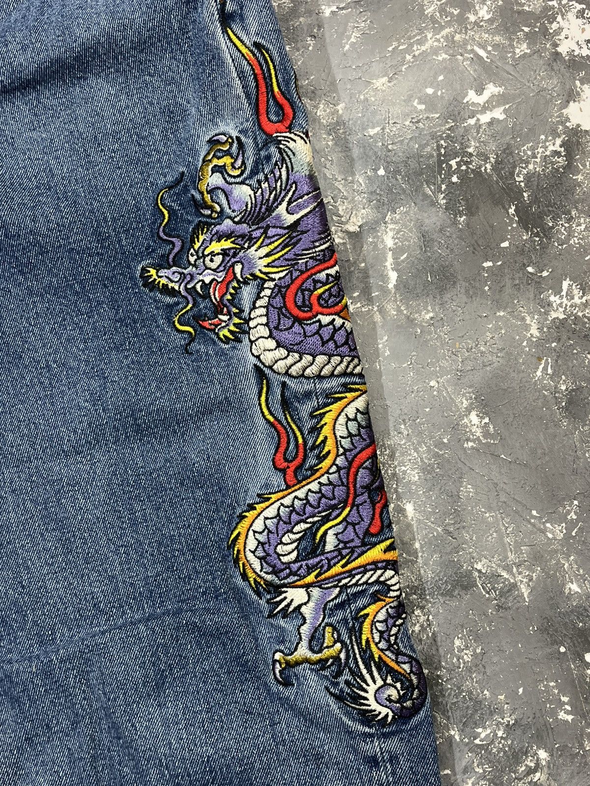 Ed Hardy Ed Hardy vintage denim pants jeans baggy big logo swag Size US 30 / EU 46 - 5 Thumbnail