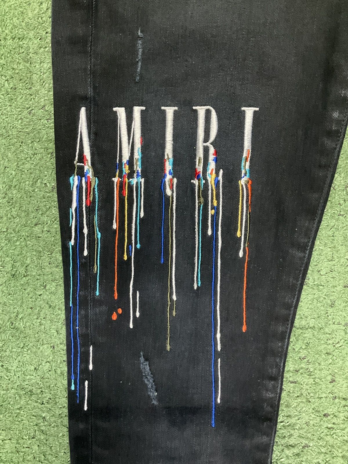 Amiri Amiri MX1 Drip Logo Black Jeans Size US 28 / EU 44 - 4 Thumbnail