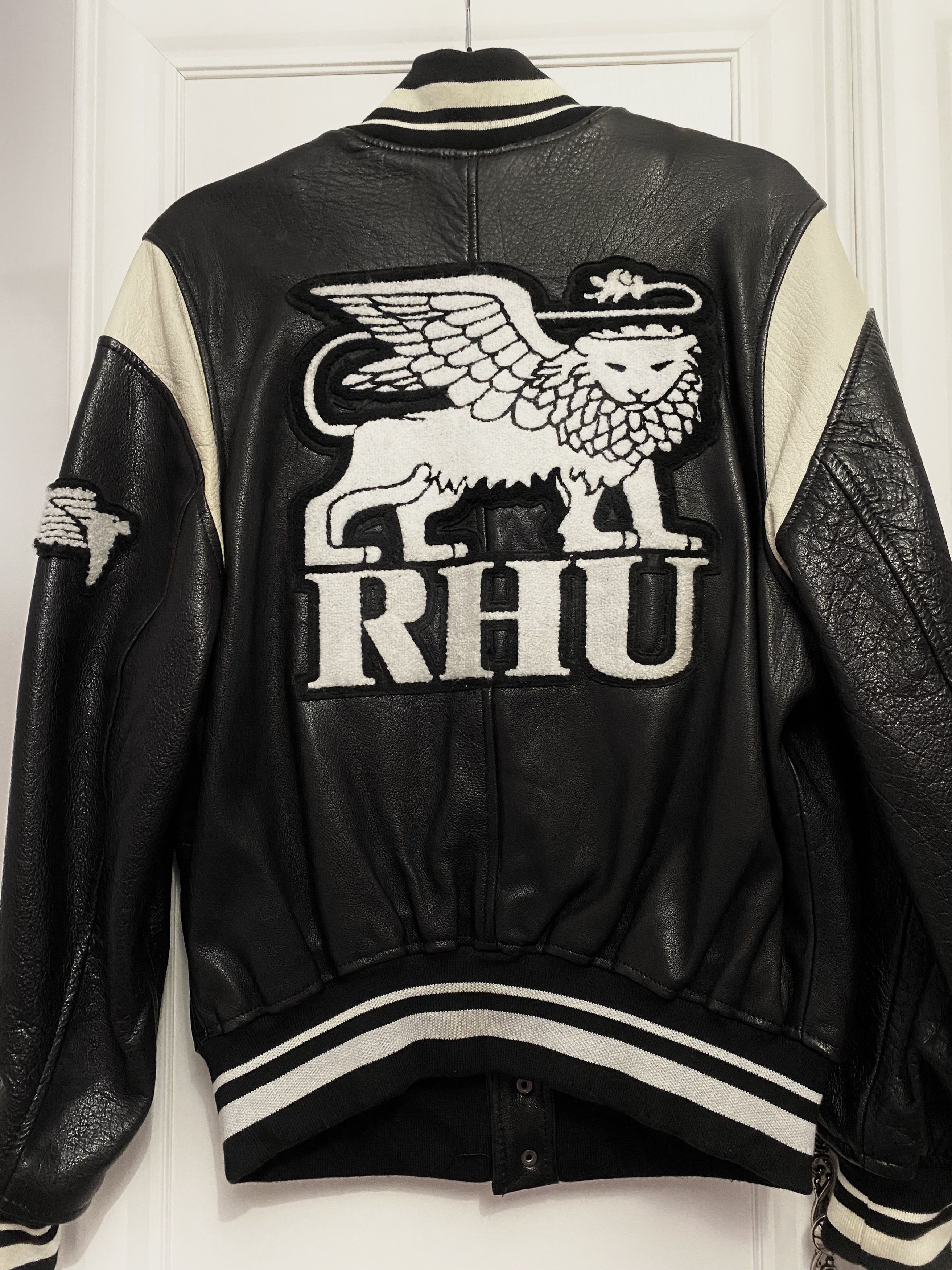 Rhuigi Zara Leather Bomber Jacket Black